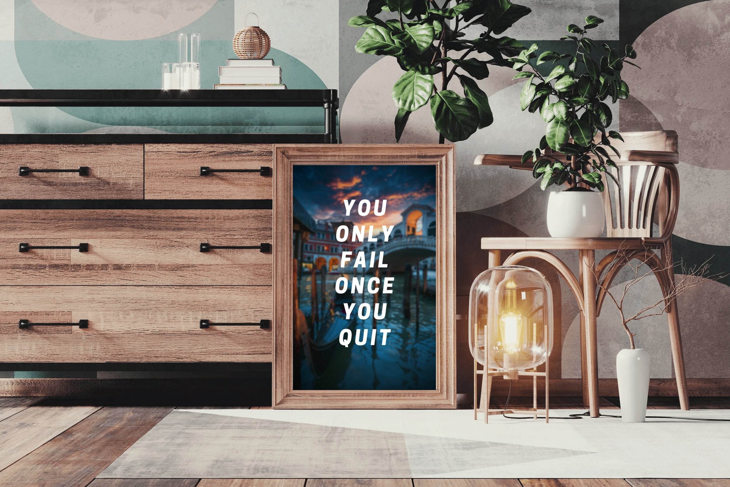 You Fail When You Quit Wall Art - beink online art store