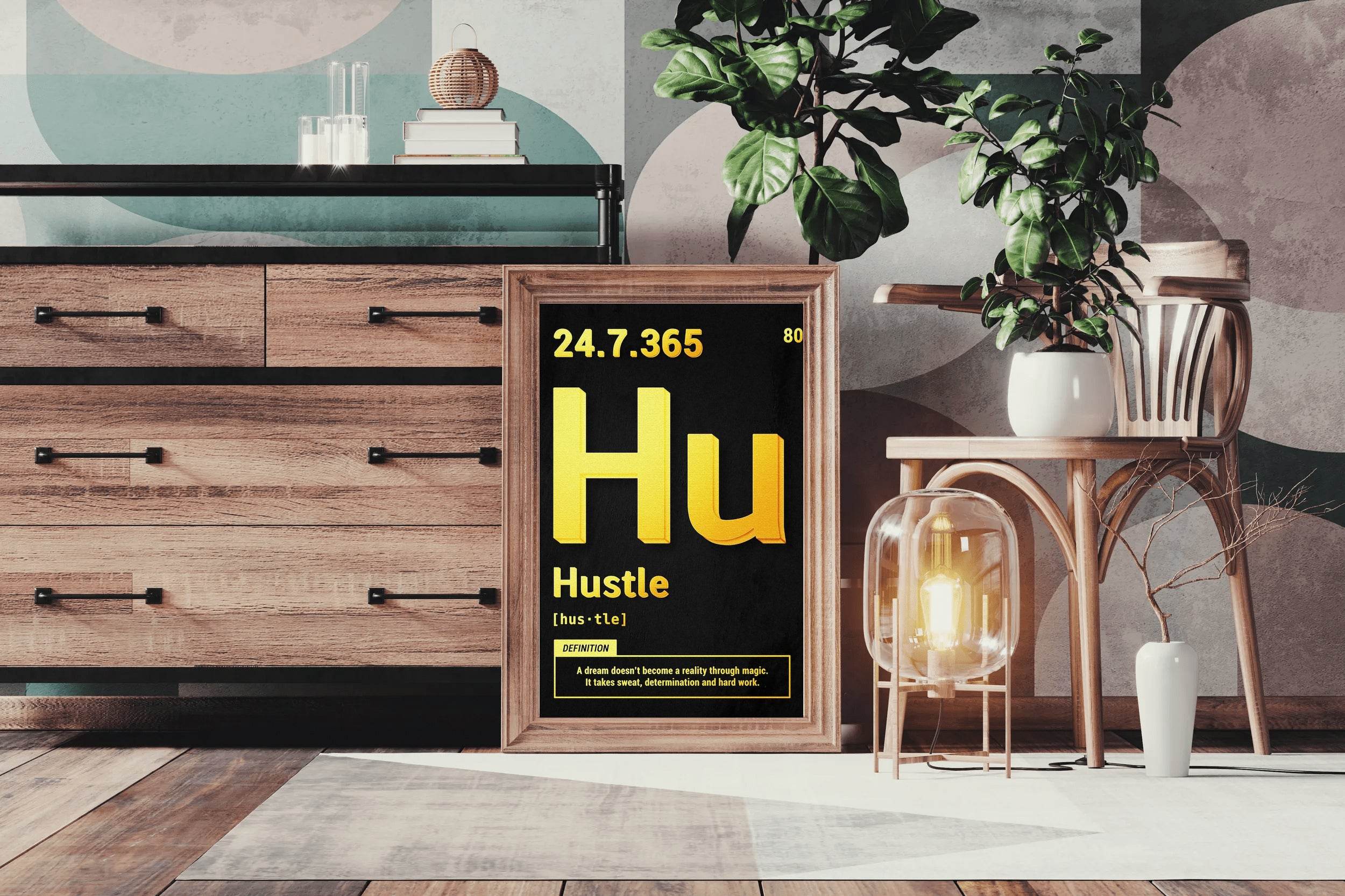 Hustle Element Motivational Wall Art - beink online art store