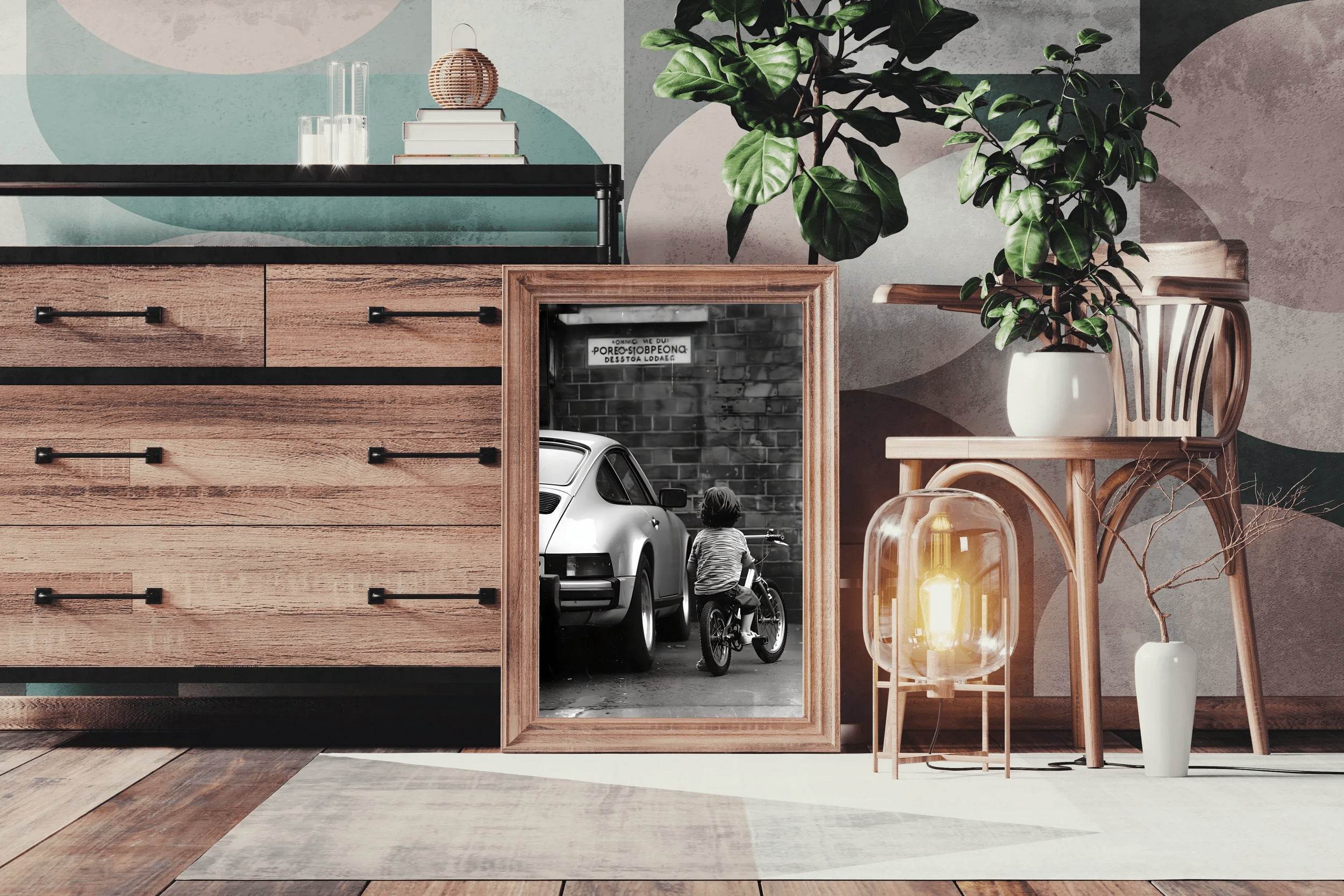 Kid With Porsche 911 Wall Art - beink online art store