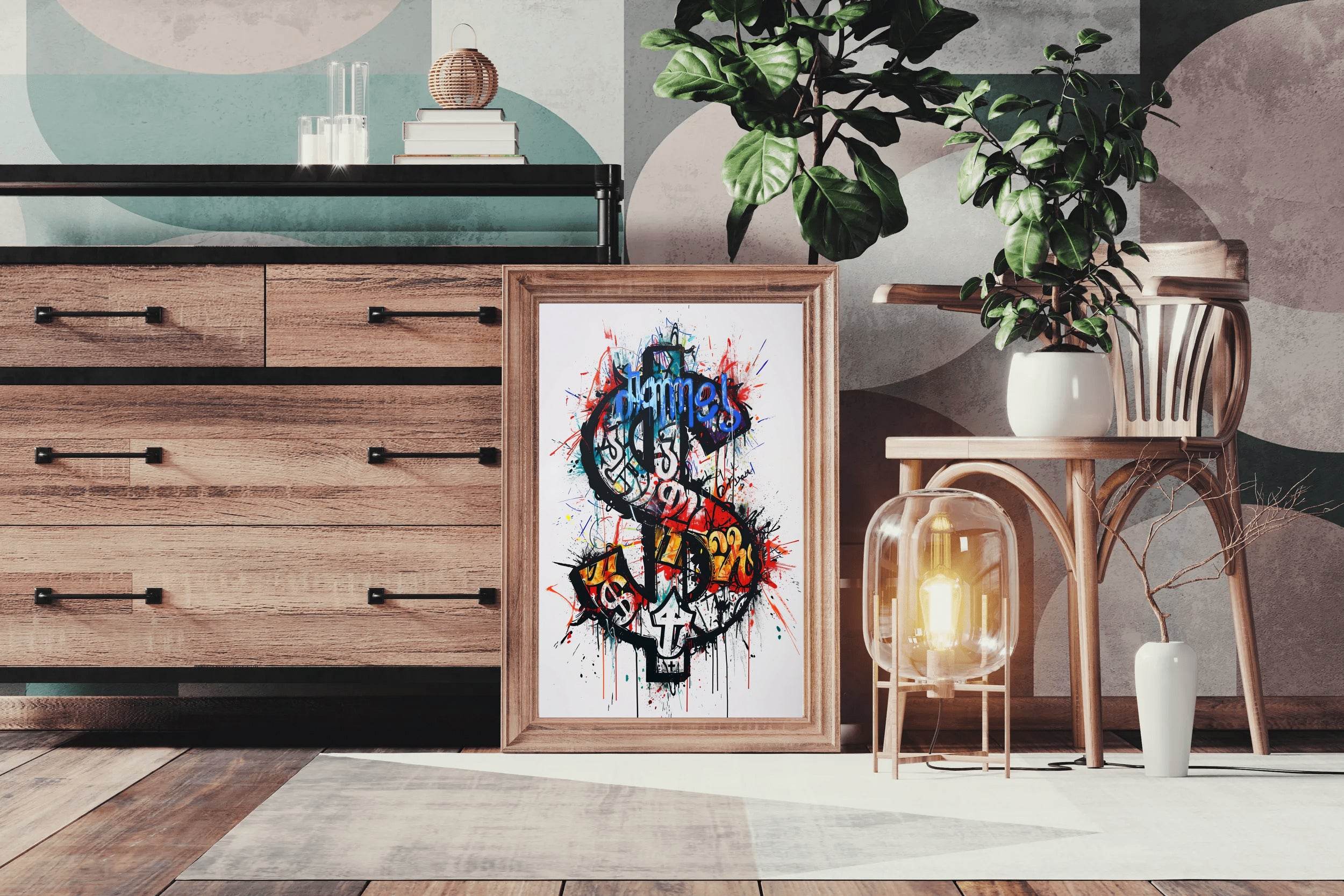 Dollar Sign Graffiti Street Wall Art - beink online art store
