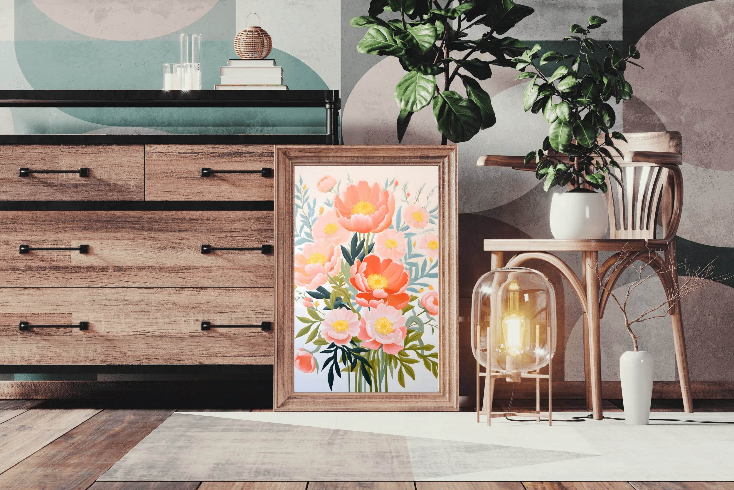 Painting of Colorful Flower Bunch - beink online art store