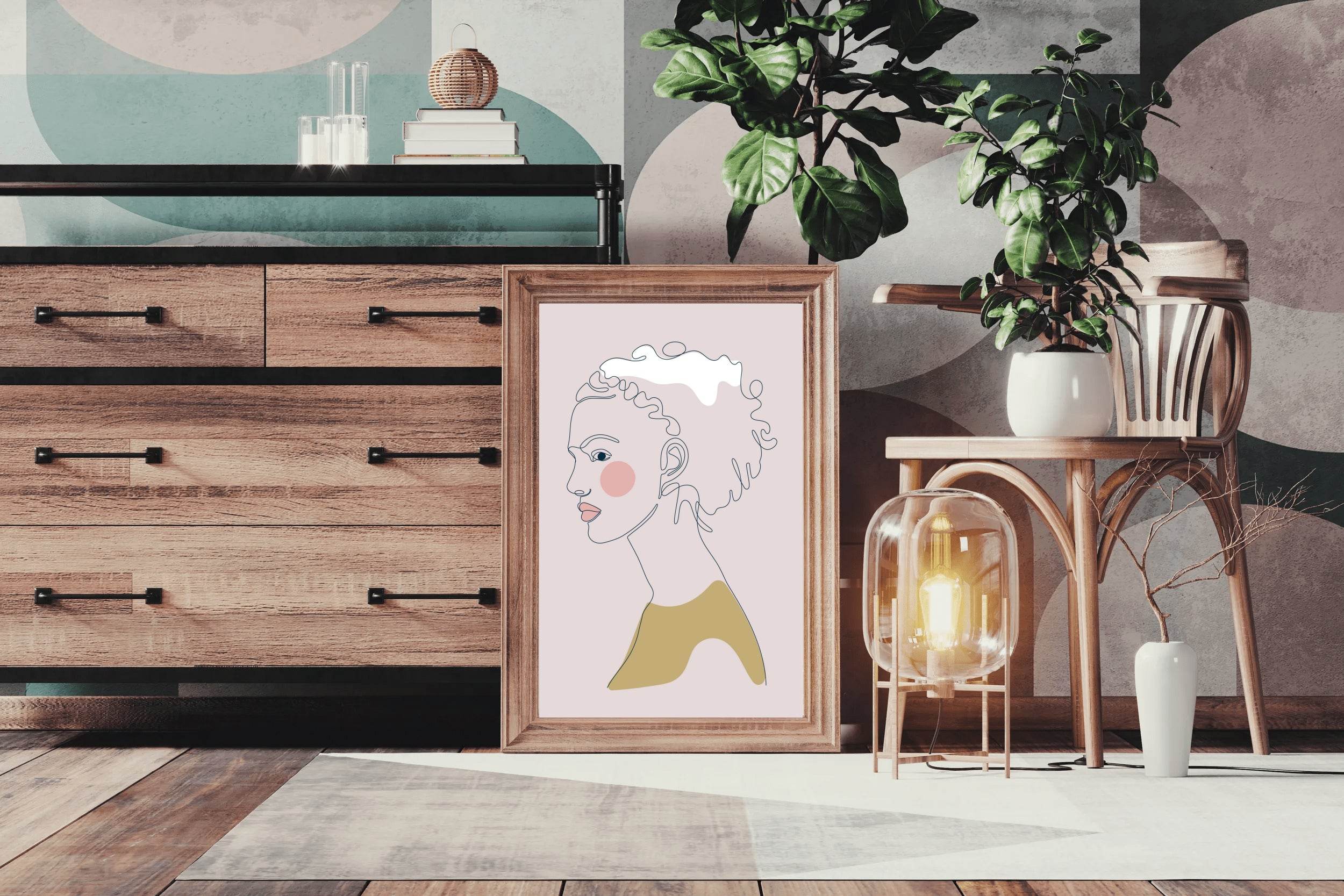 African Girl Face Wall Art - beink online art store