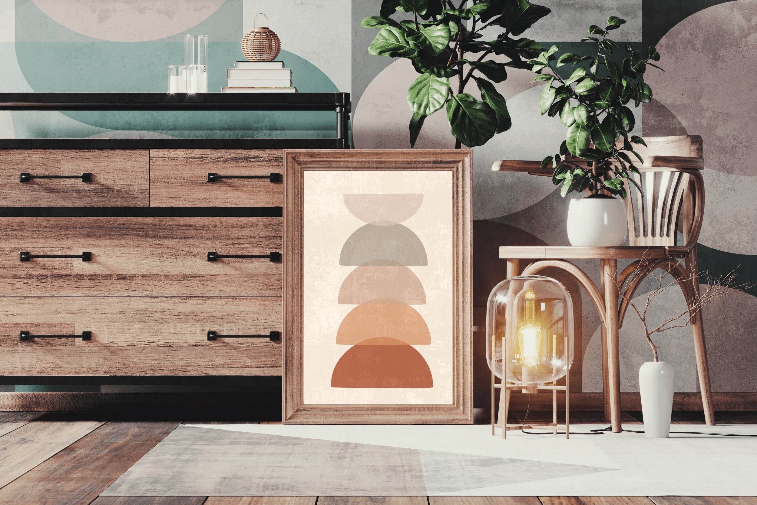 The Balance of Half Circle Stones Wall Art - beink online art store