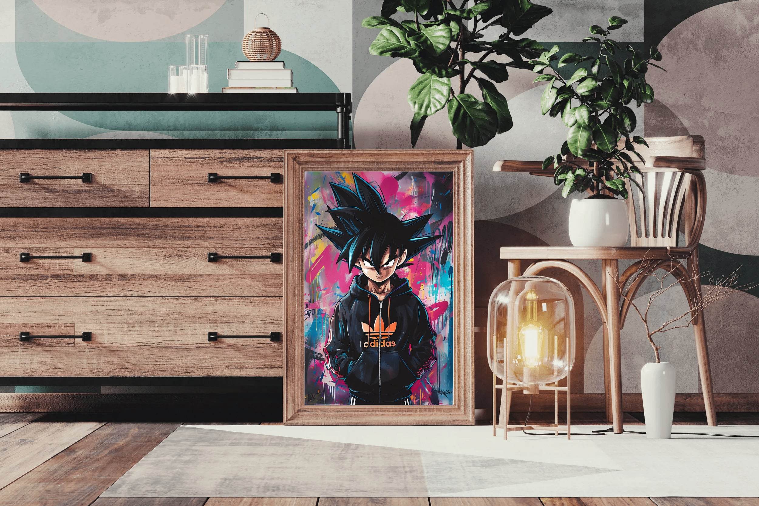 Black Goku Anime Wall Art - beink online art store