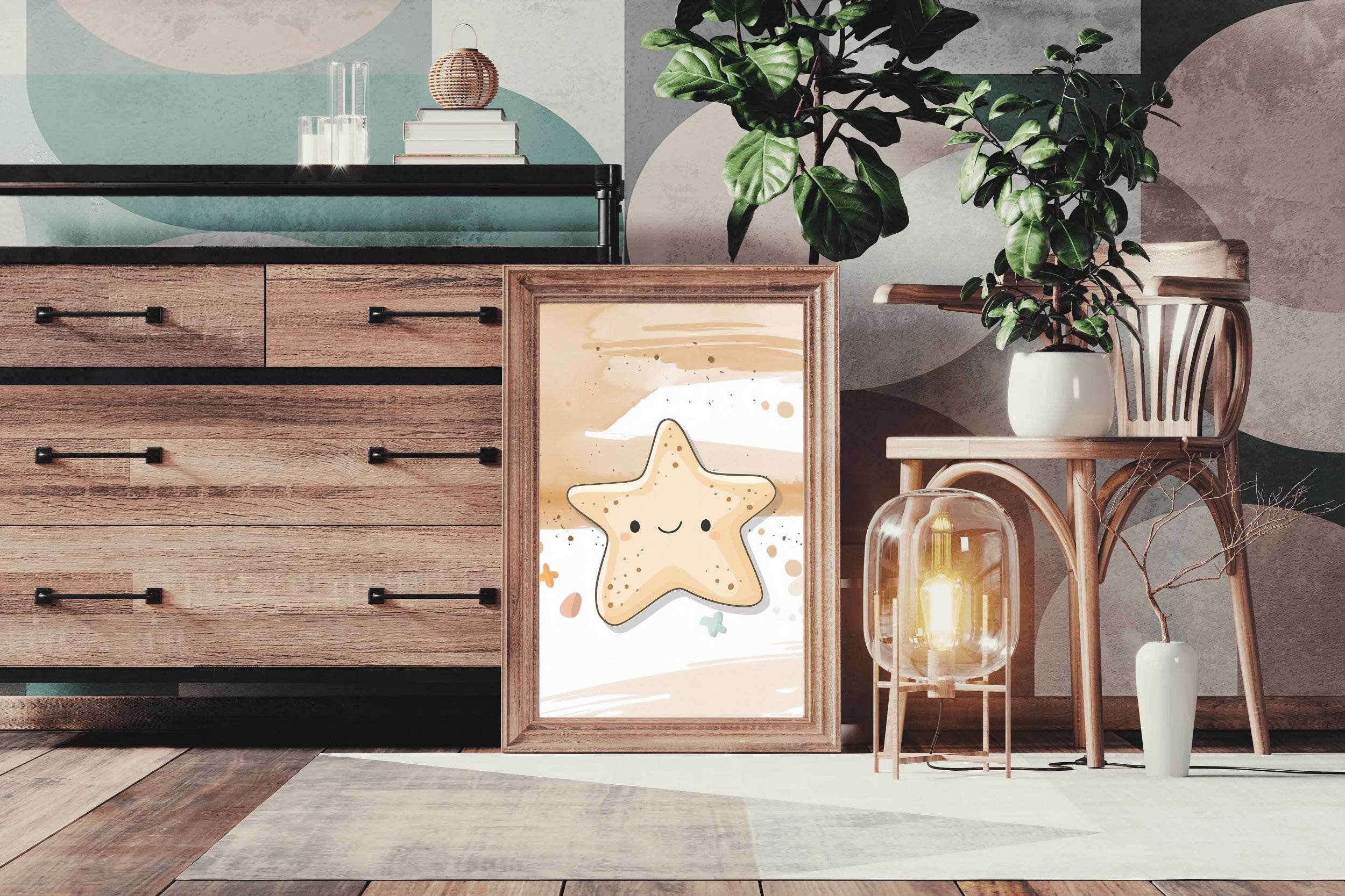 Cute Starfish Character Illustration - beink online art store