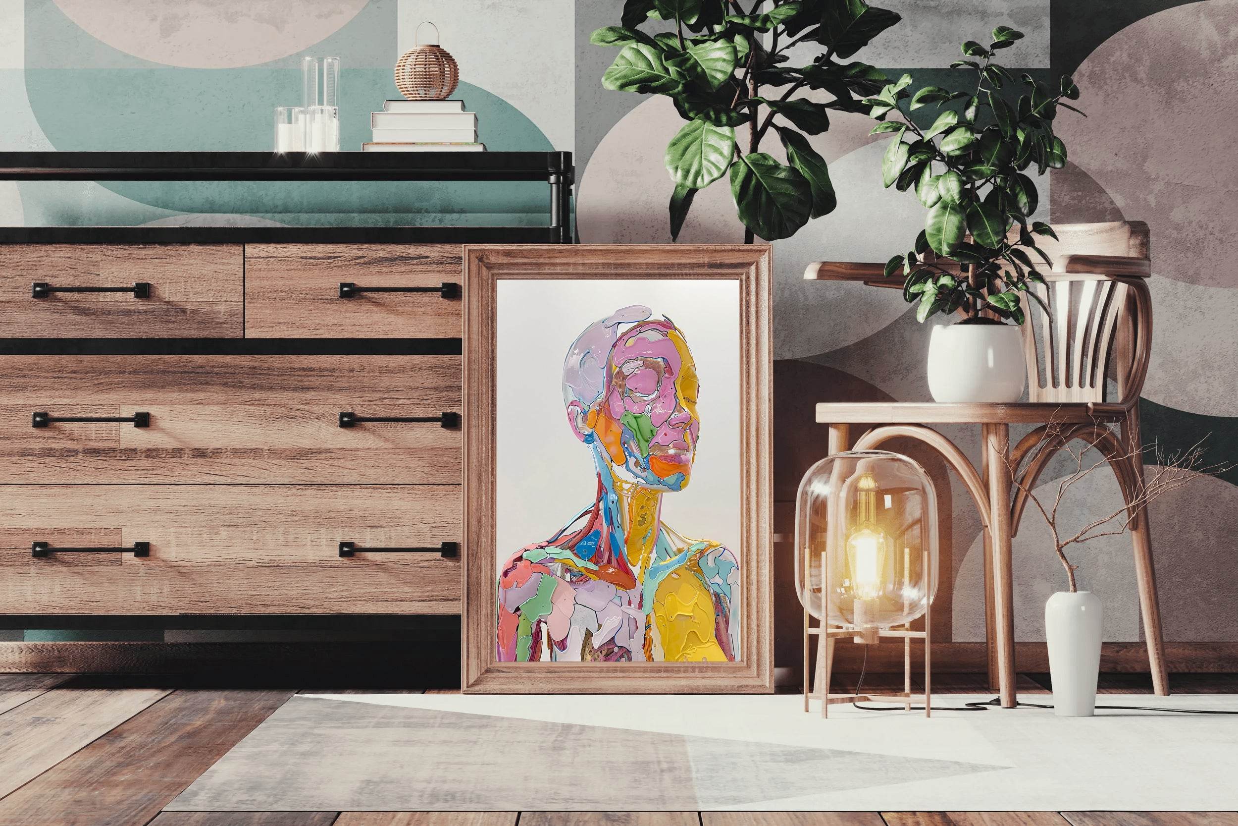 Colorful Anatomy- Oil Paint Women Wall Art - beink online art store