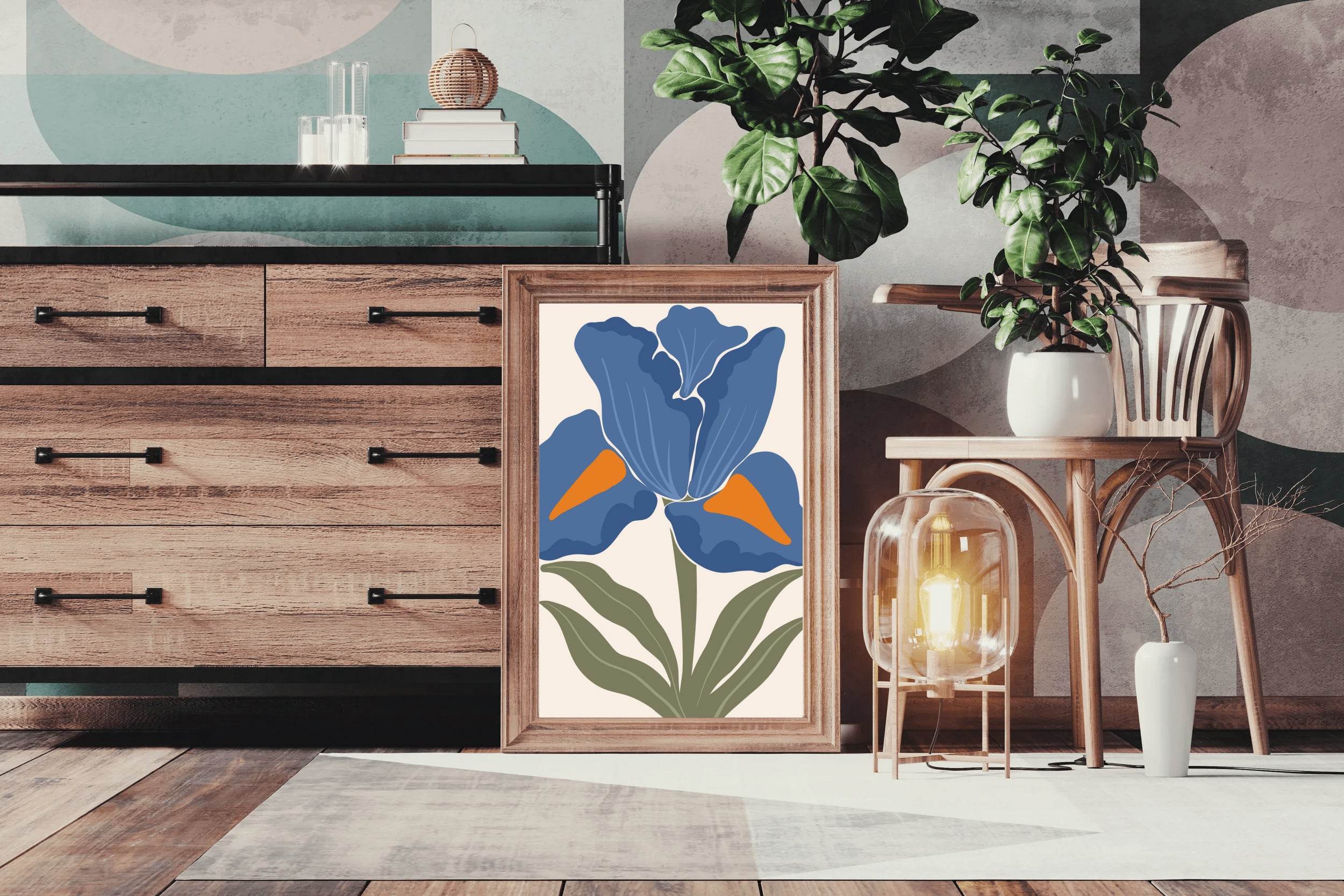 Butterfly Pea Flower On White Background ArtWork - beink online art store
