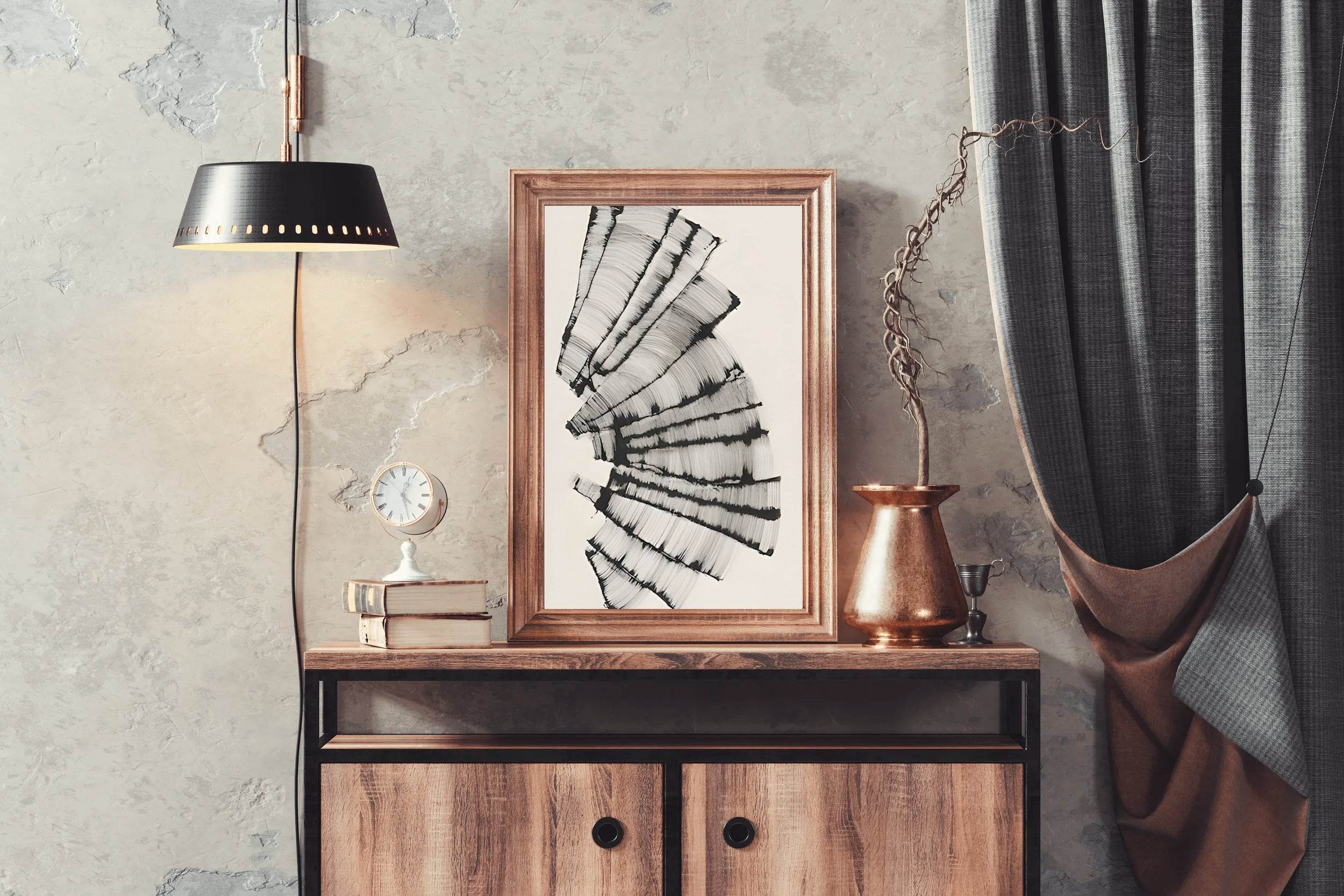 Abstract Fan Modern Wall Art - beink online art store