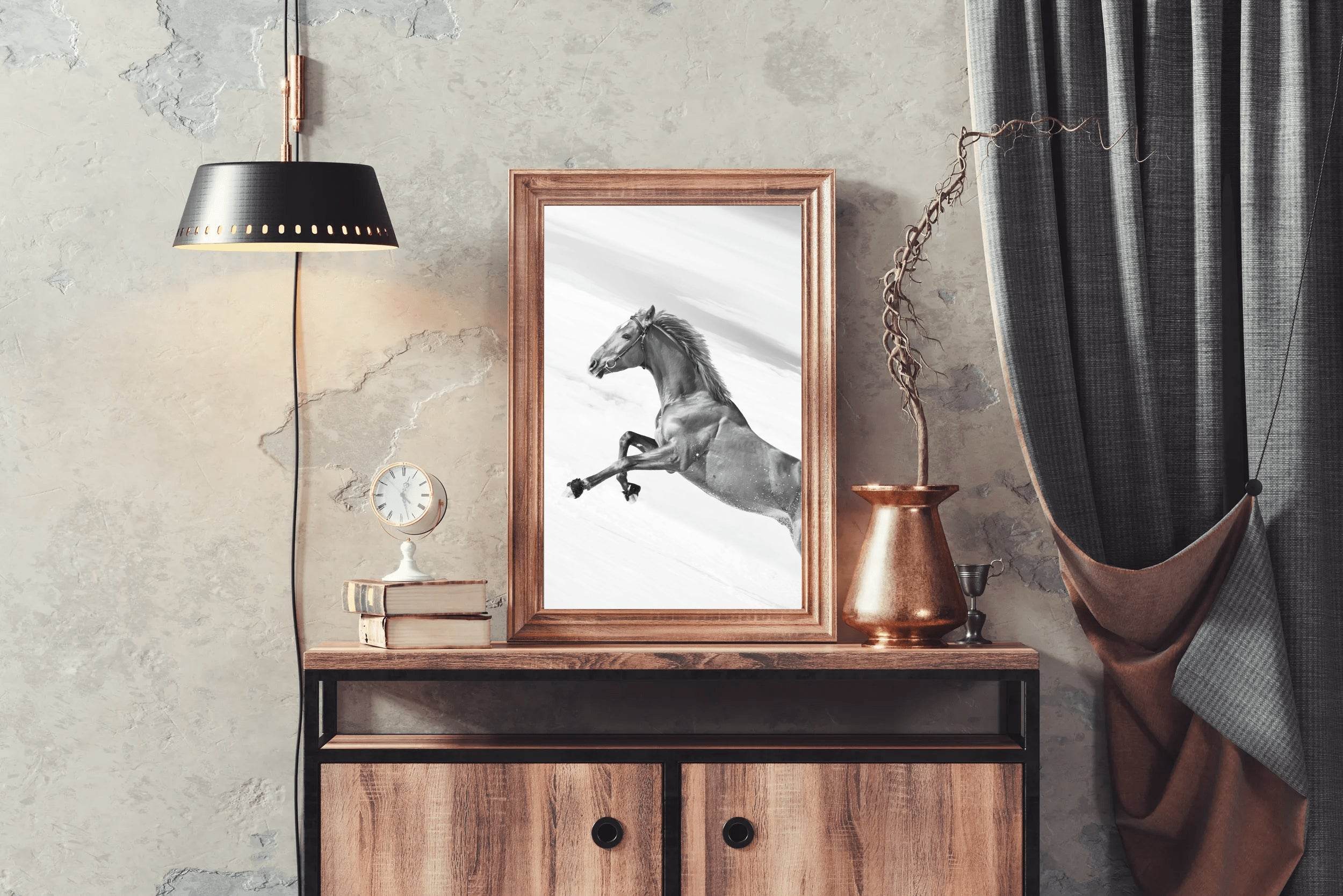 Sorrel Horse Black & White Wall Art - beink online art store