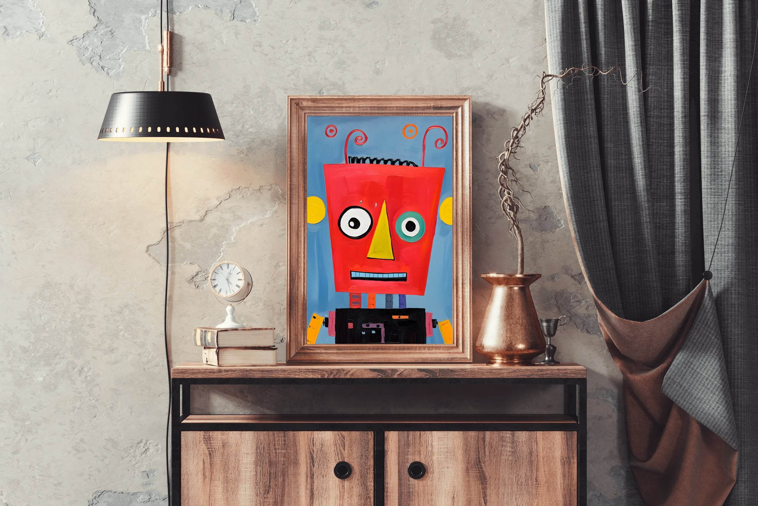 Red Robot Paper Craft - beink online art store