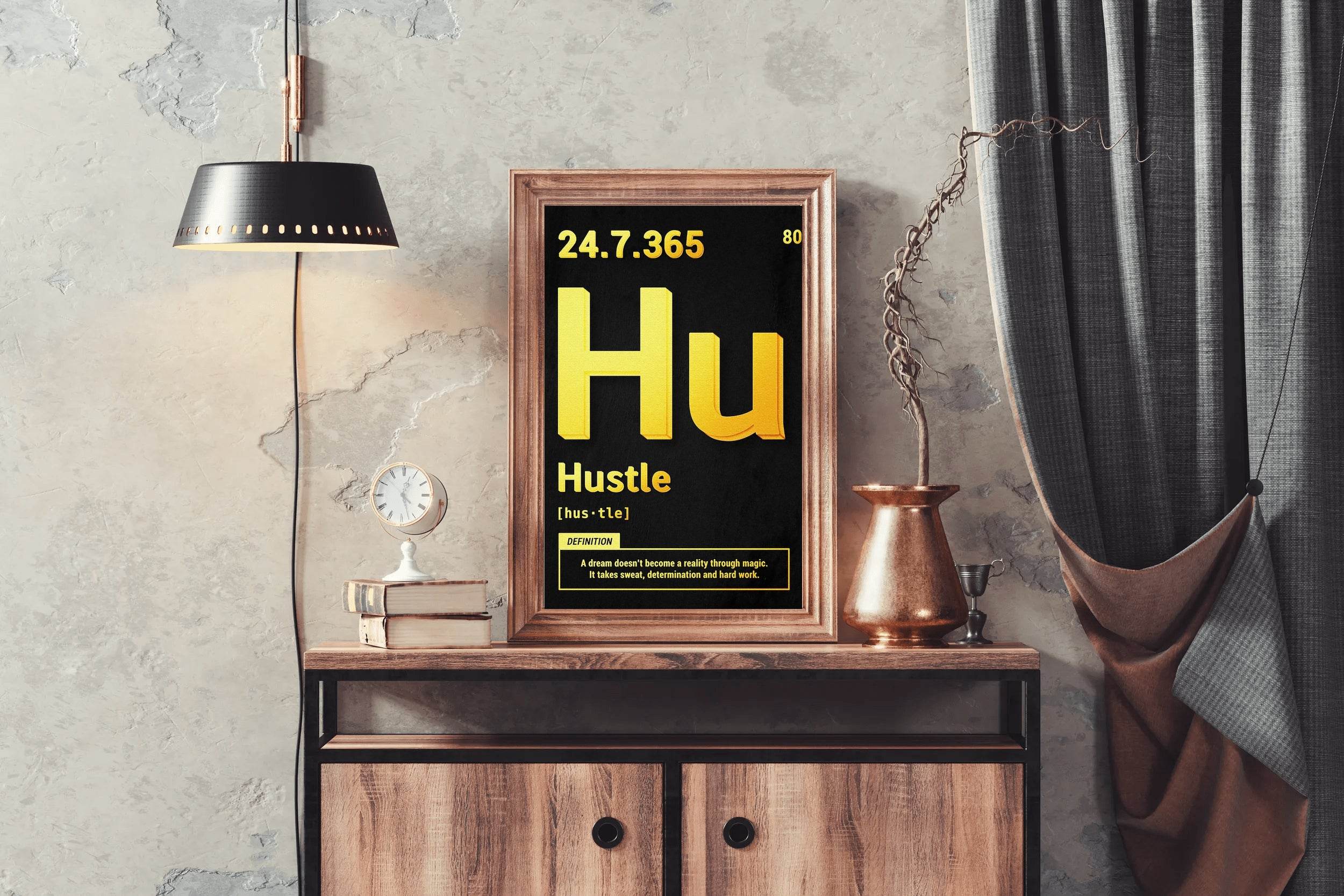 Hustle Element Motivational Wall Art - beink online art store