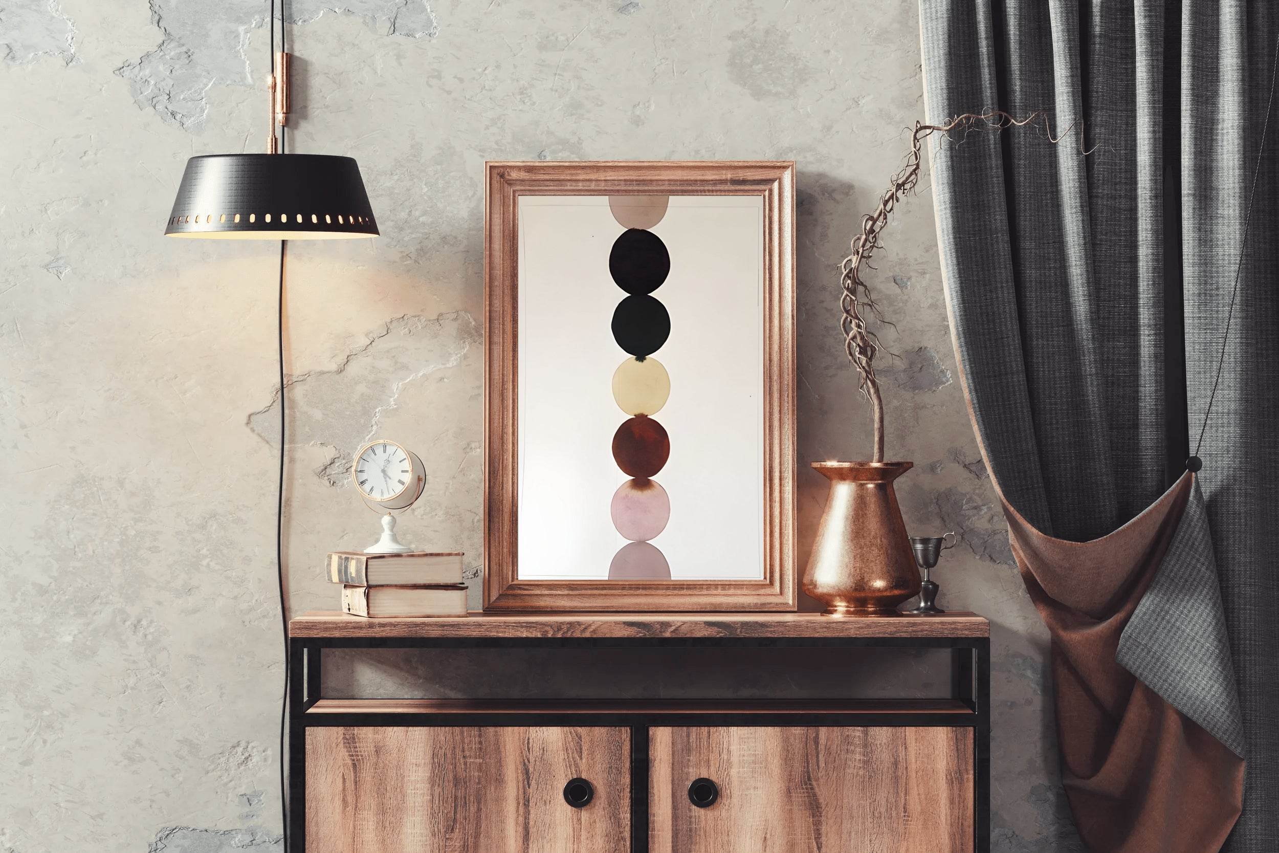 Multicolor Vertical Circles Modern Wall Art - beink online art store