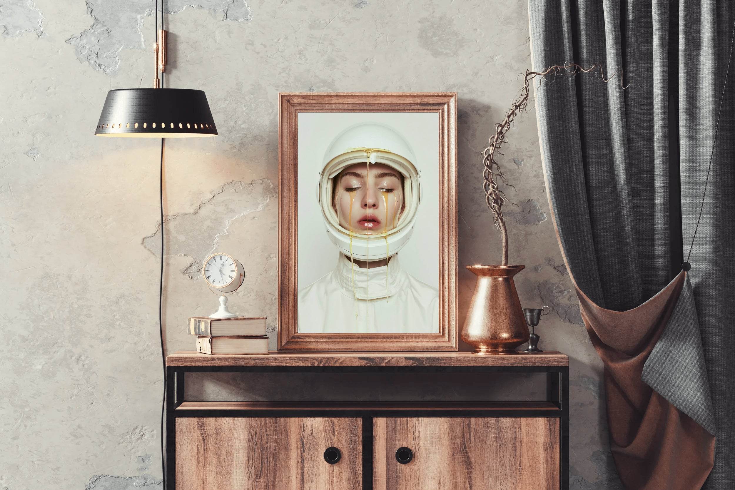 Astronaut in Honey Helmet Wall Art - beink online art store