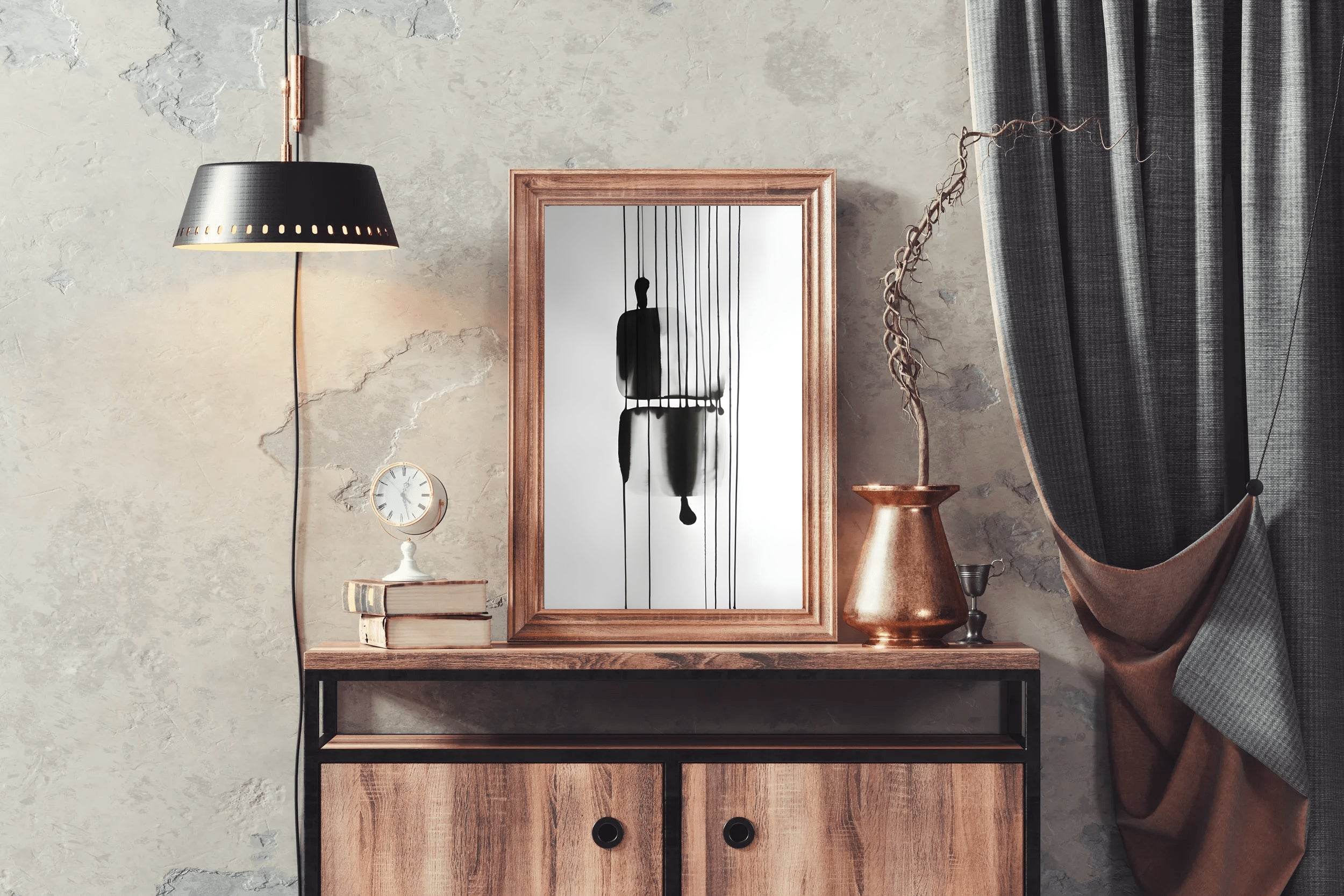 Black Ink Figure Modern Wall Art - beink online art store