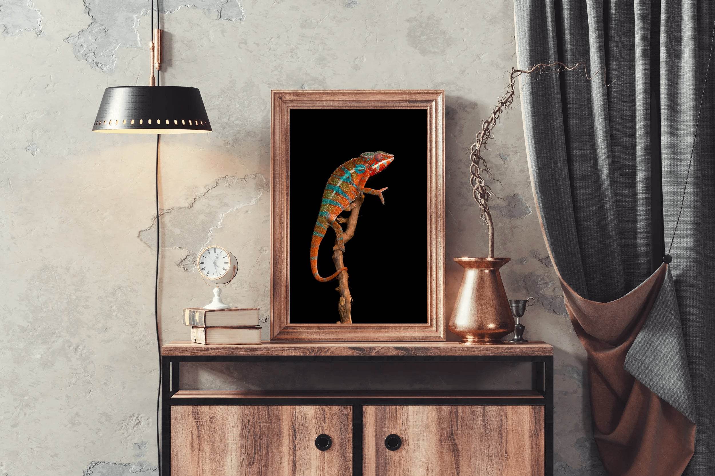 Panther Chameleon Animal Wall Art - beink online art store