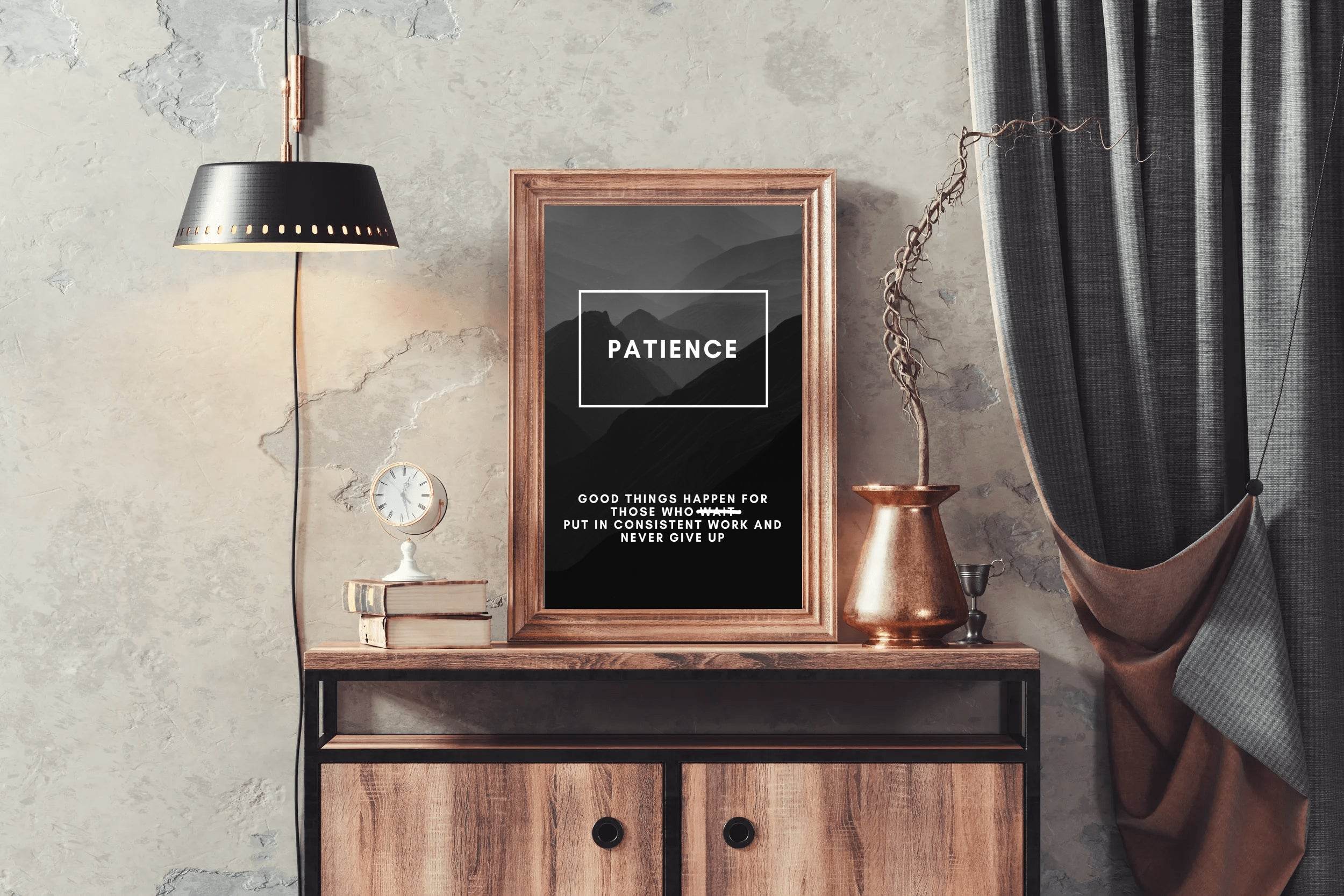 Patience Definition Motivational Wall Art - beink online art store