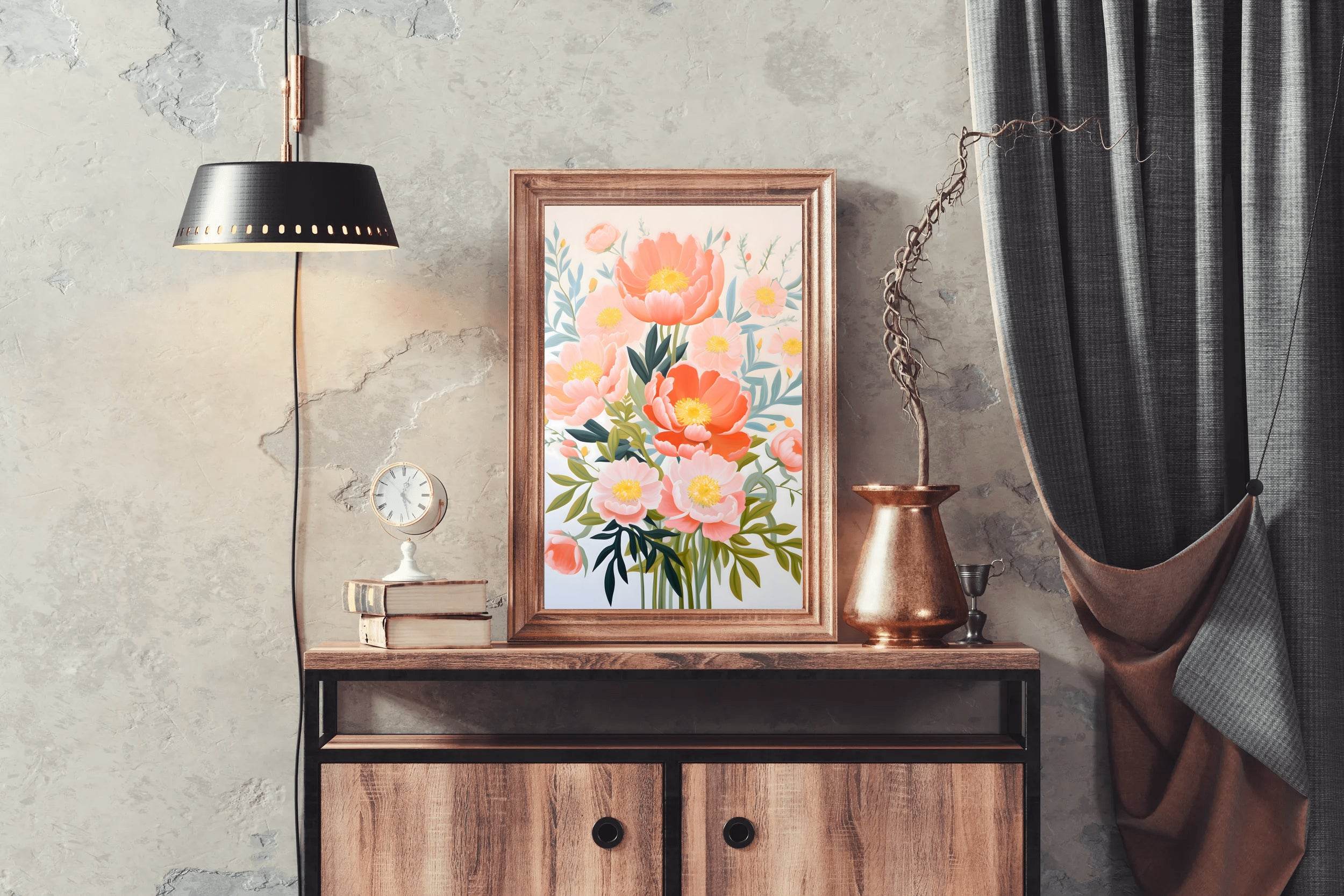 Painting of Colorful Flower Bunch - beink online art store