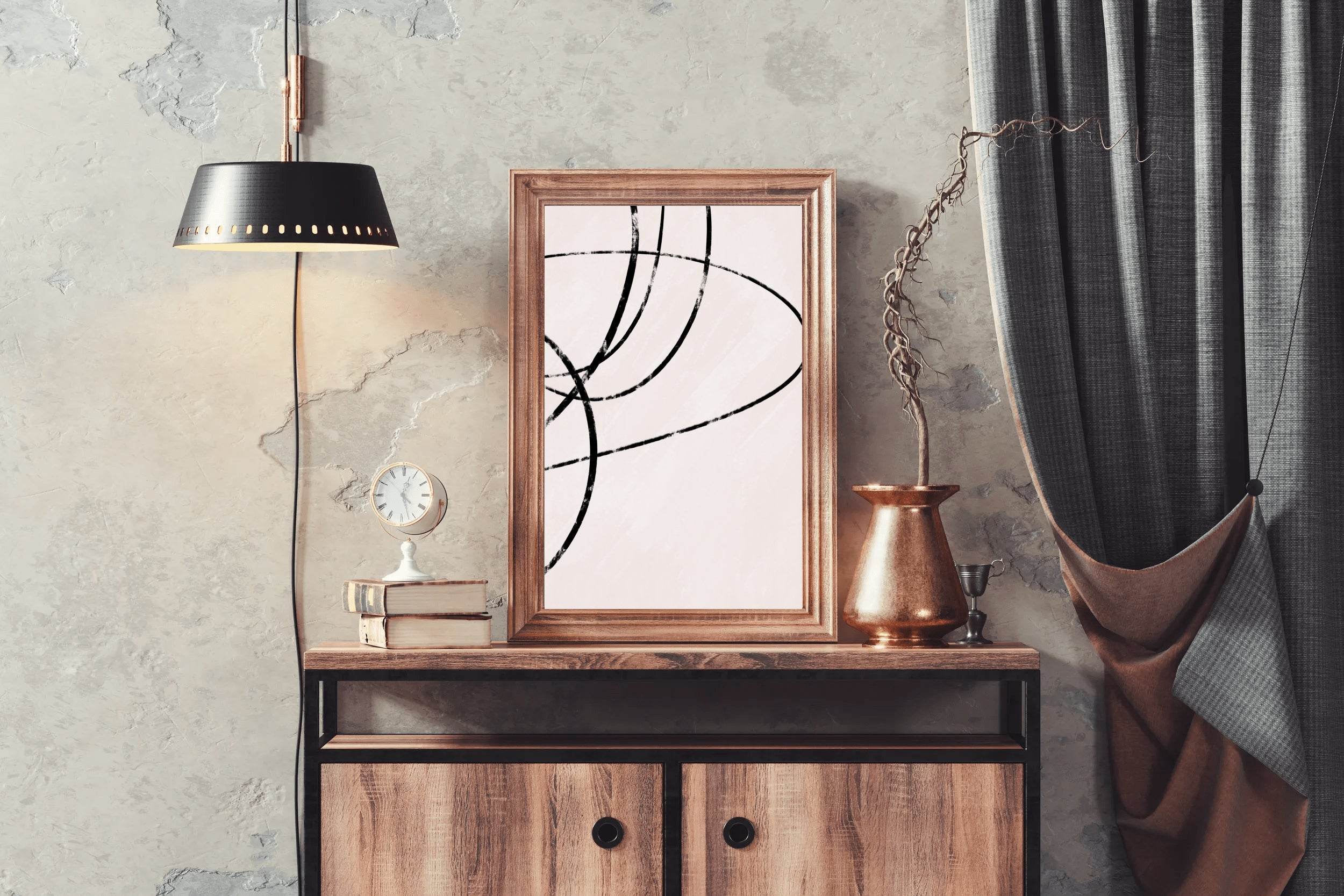 Abstract Oval Lines Wall Art - beink online art store