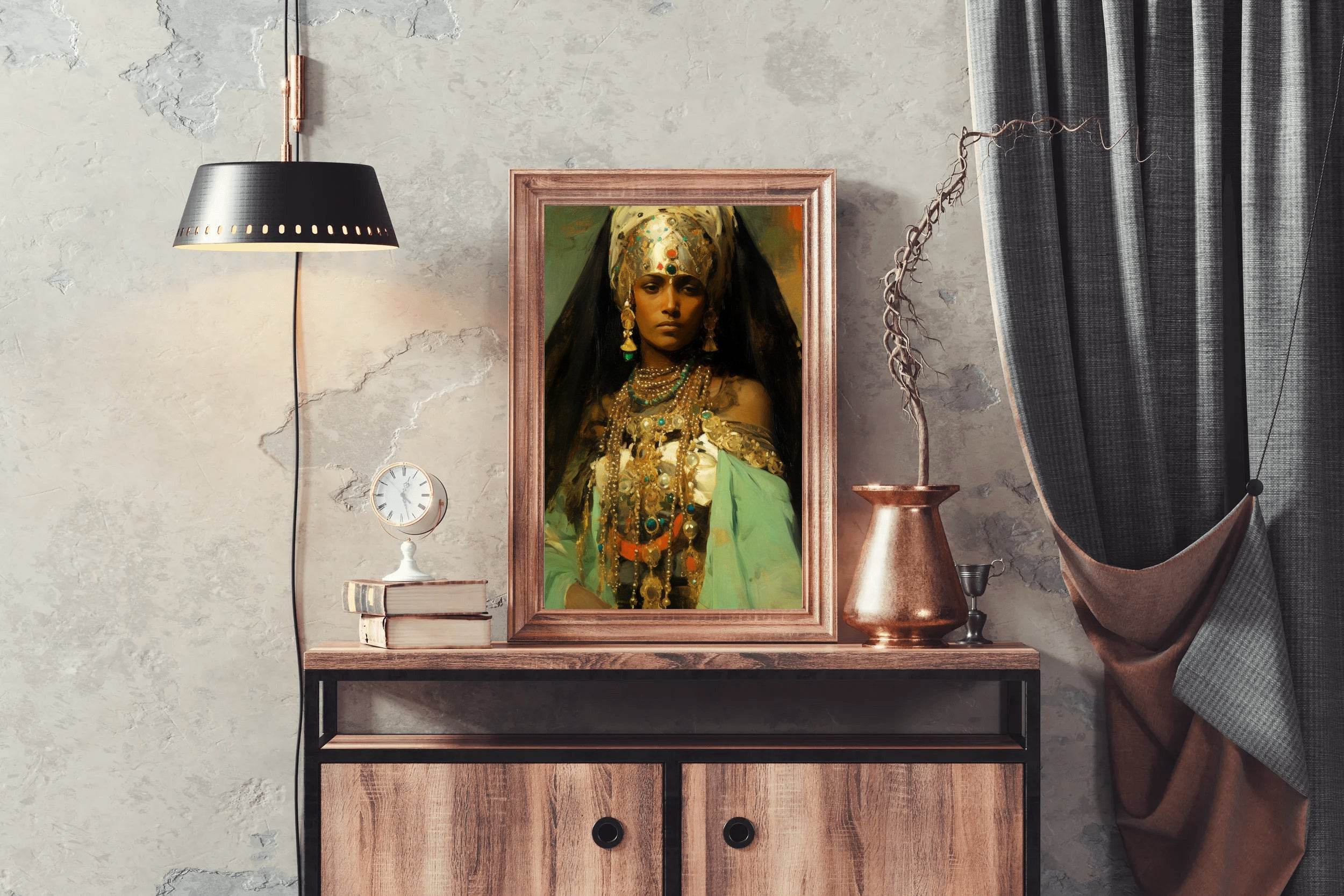 Painting The Face Of An Egyptian Woman Wall Art - beink online art store