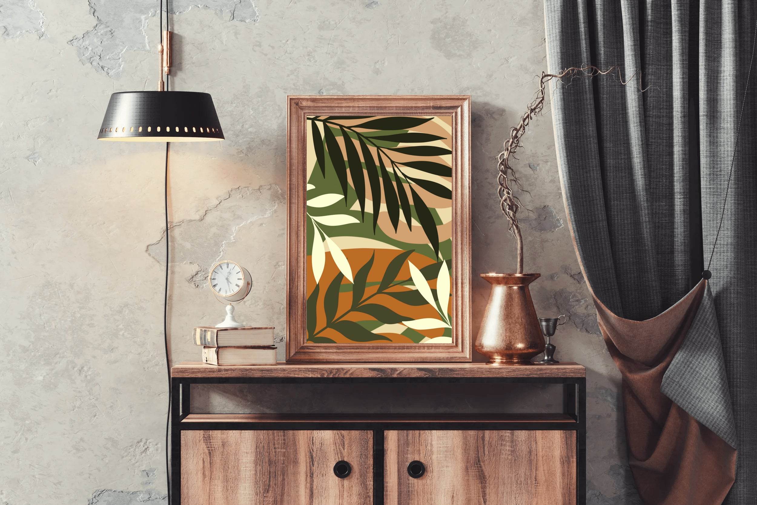 Camouflage Pattern Leafs Canvas ArtWork - beink online art store
