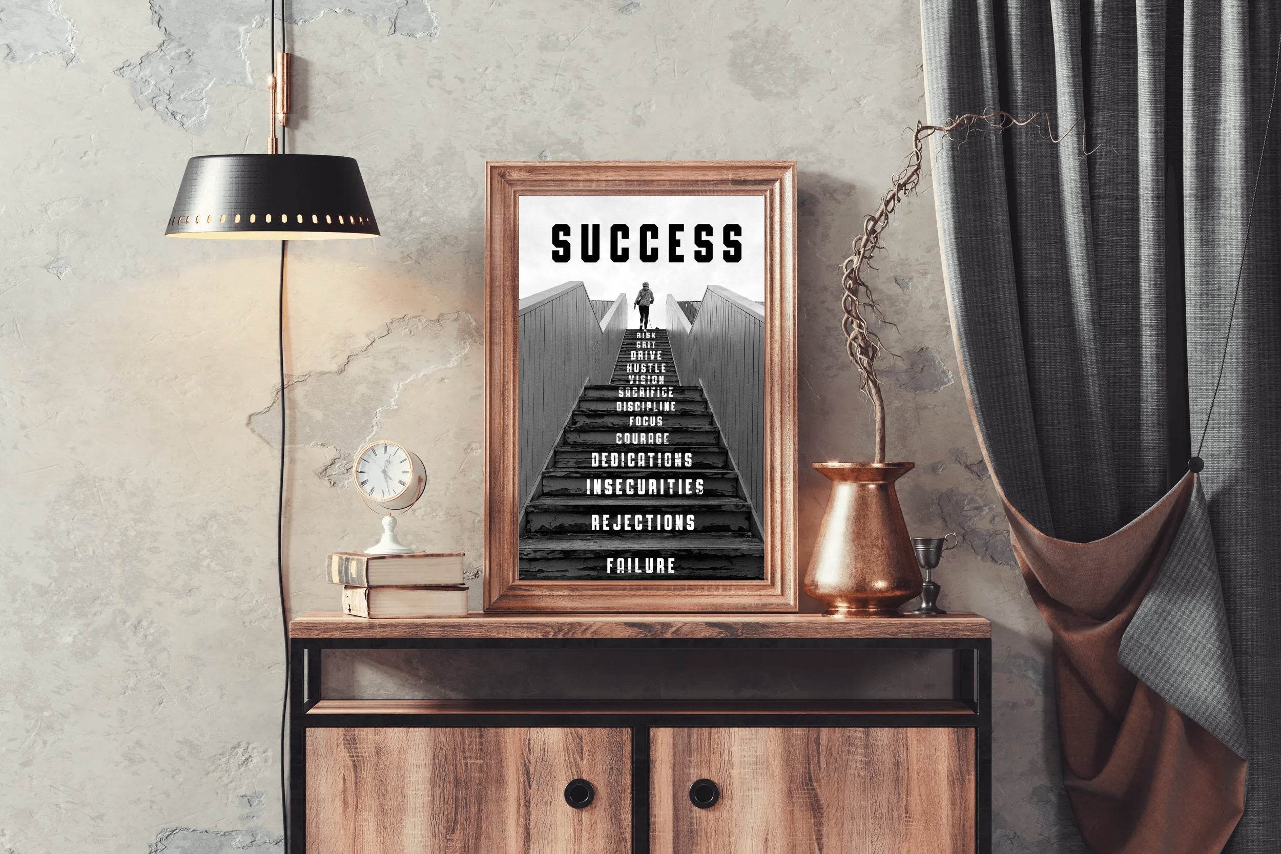 Journey To Success Black Shade Wall Art - beink online art store