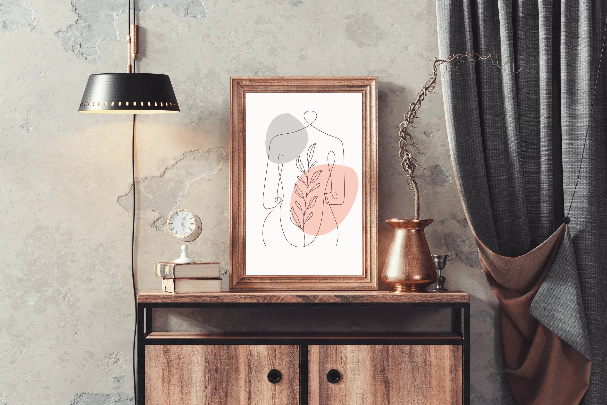 Minimal Design of Women's Top Bust Wall Art - beink online art store