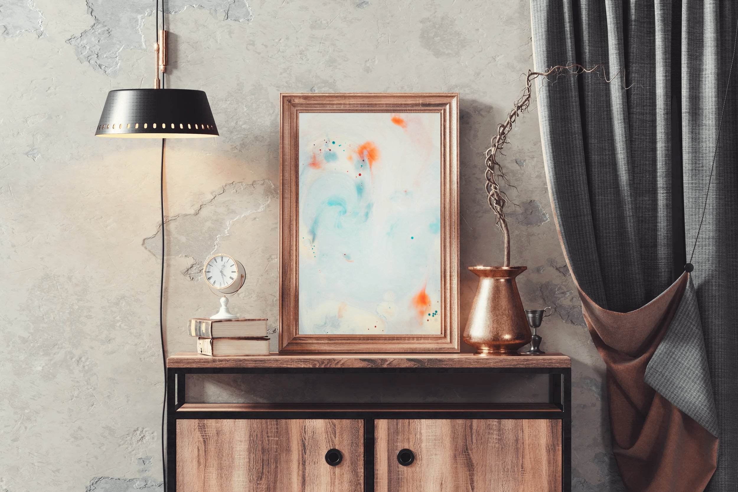 Elegant Brush Strokes Abstract Wall Art - beink online art store