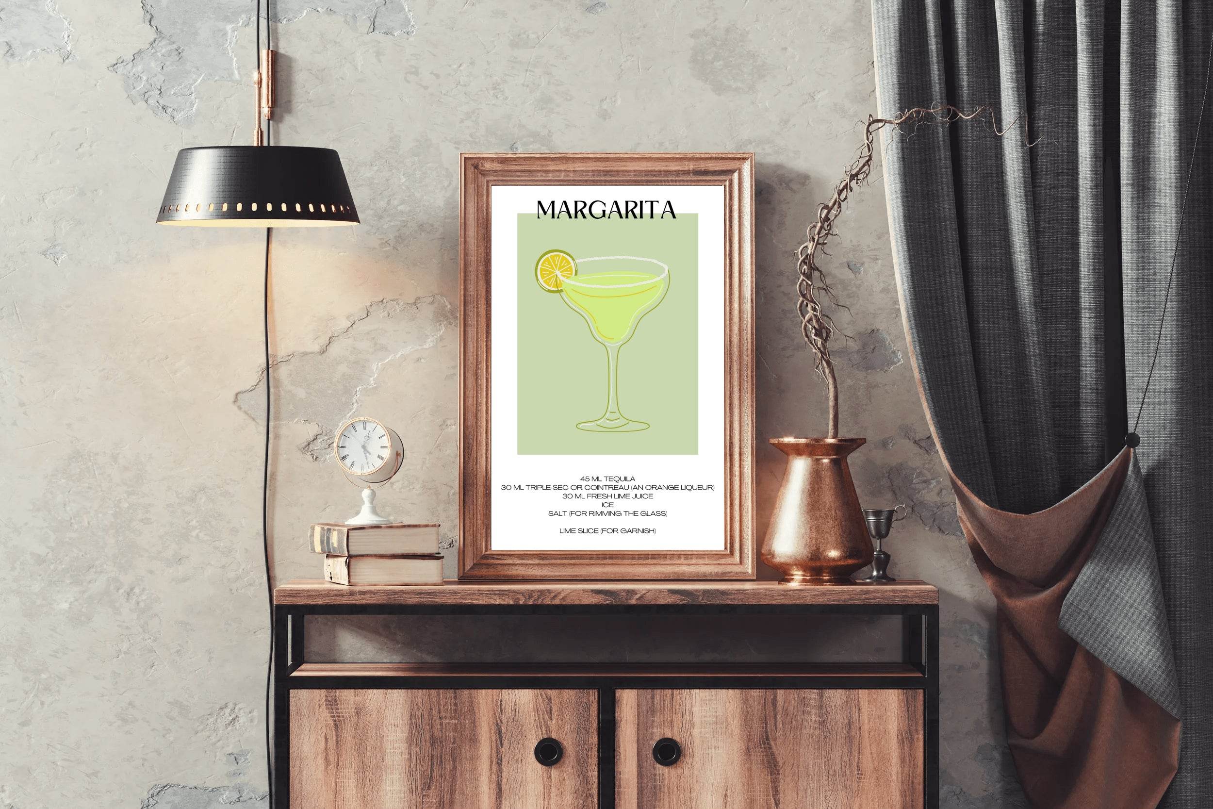 Green Margarita Wall Art - beink online art store