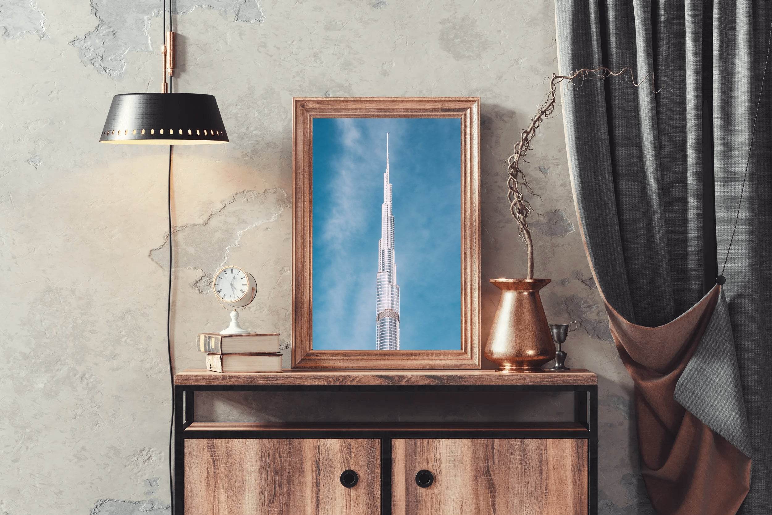 Blue Skies at the Burj Wall Art - beink online art store