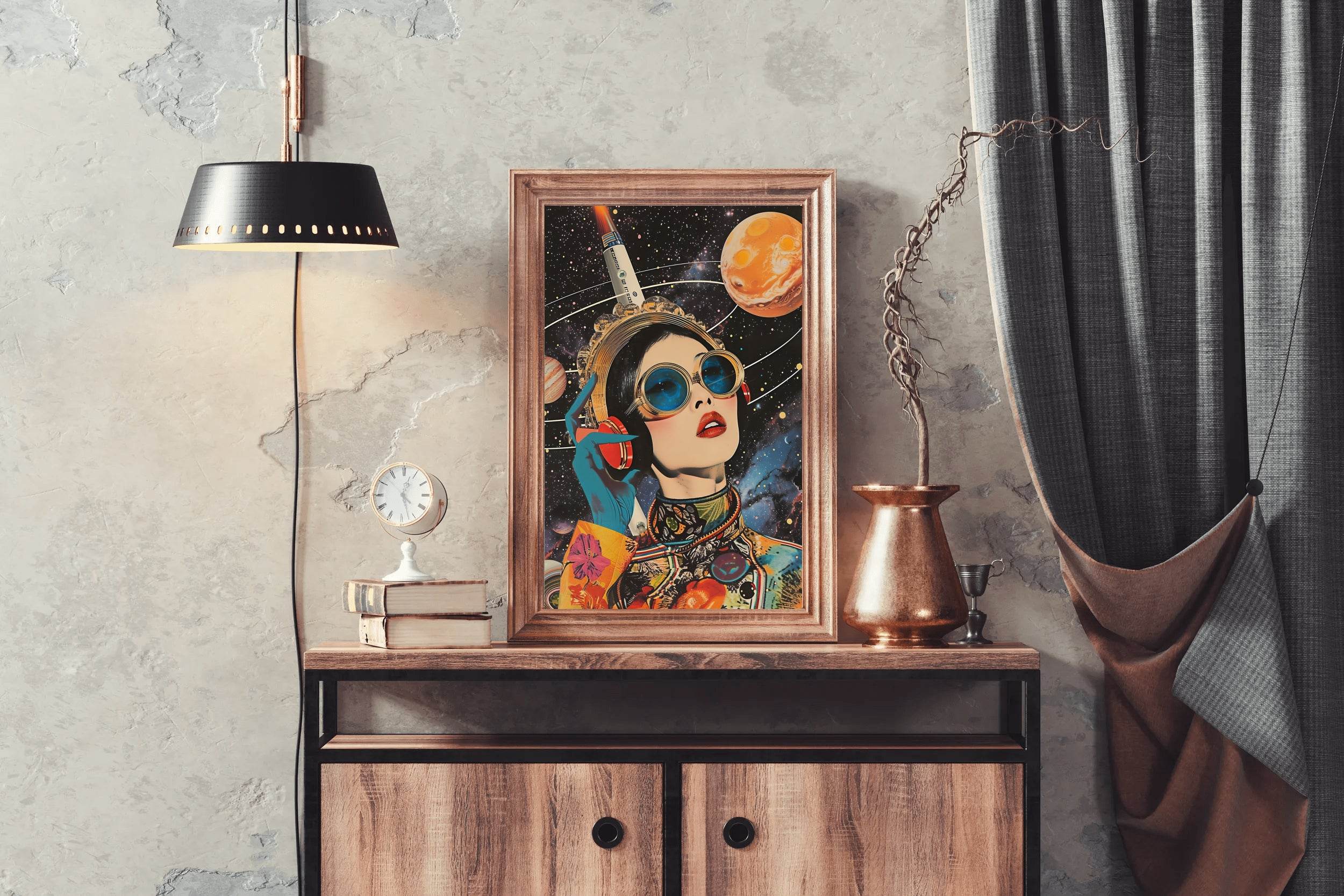 Woman Thoughts in Space Wall Art - beink online art store