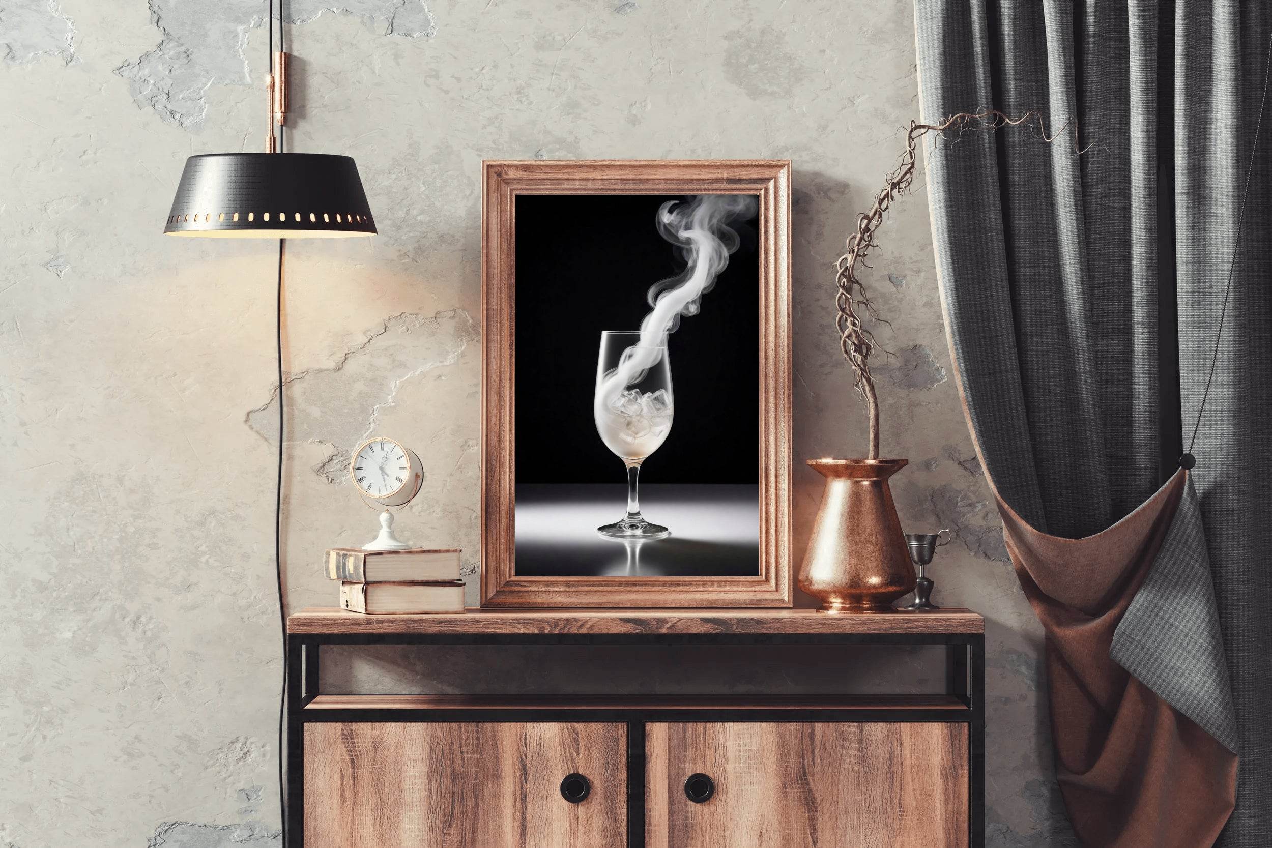 Dry Ice In A Glass Wall Art - beink online art store