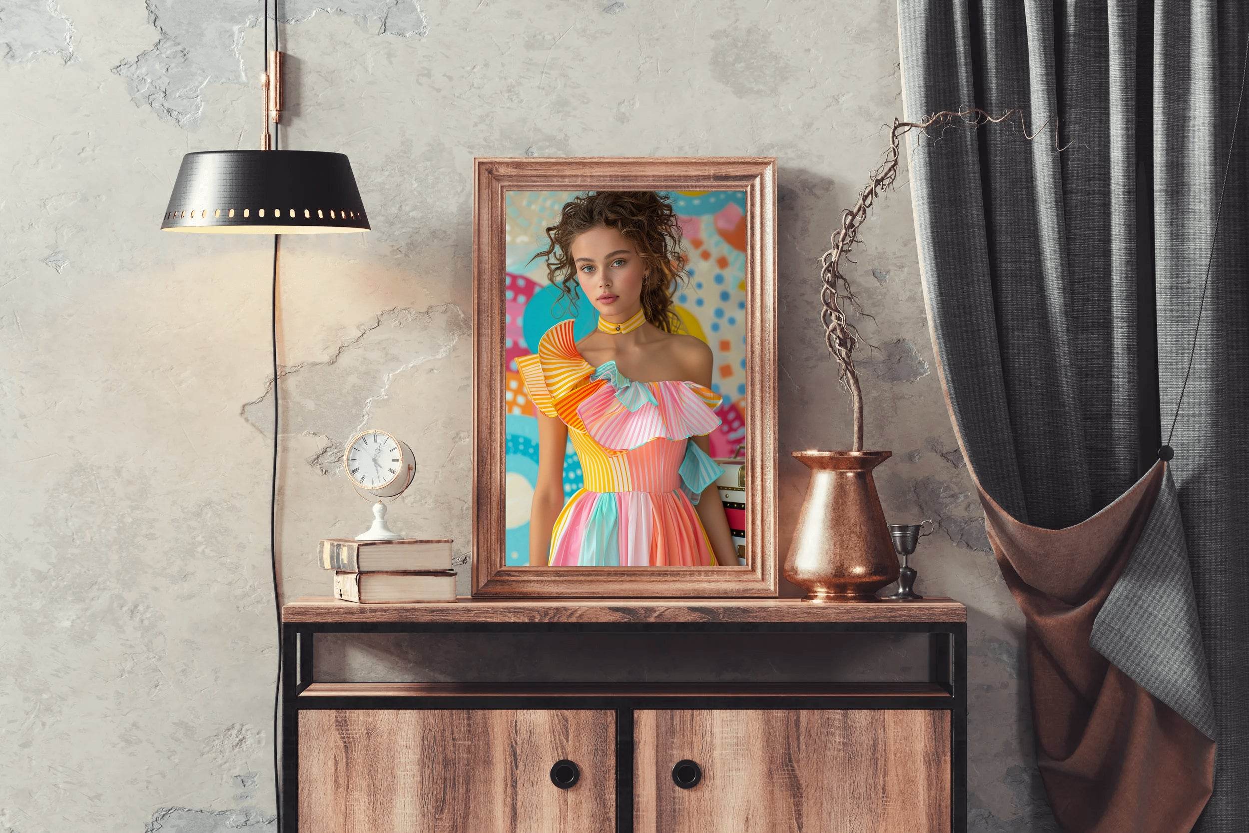 Mexican Women Cotton Dress Wall Art - beink online art store