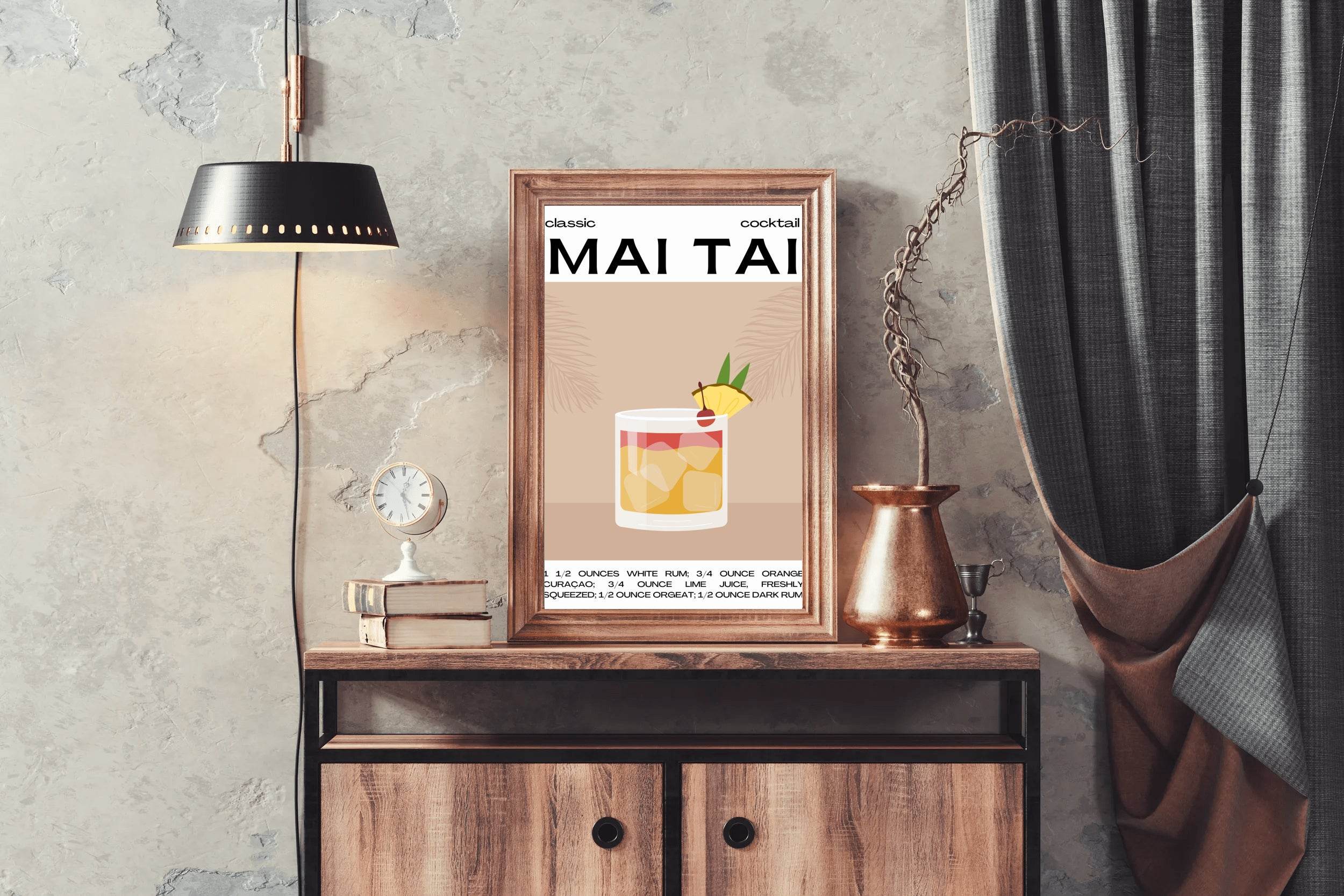 Mai Tai Cocktail Wall Art - beink online art store
