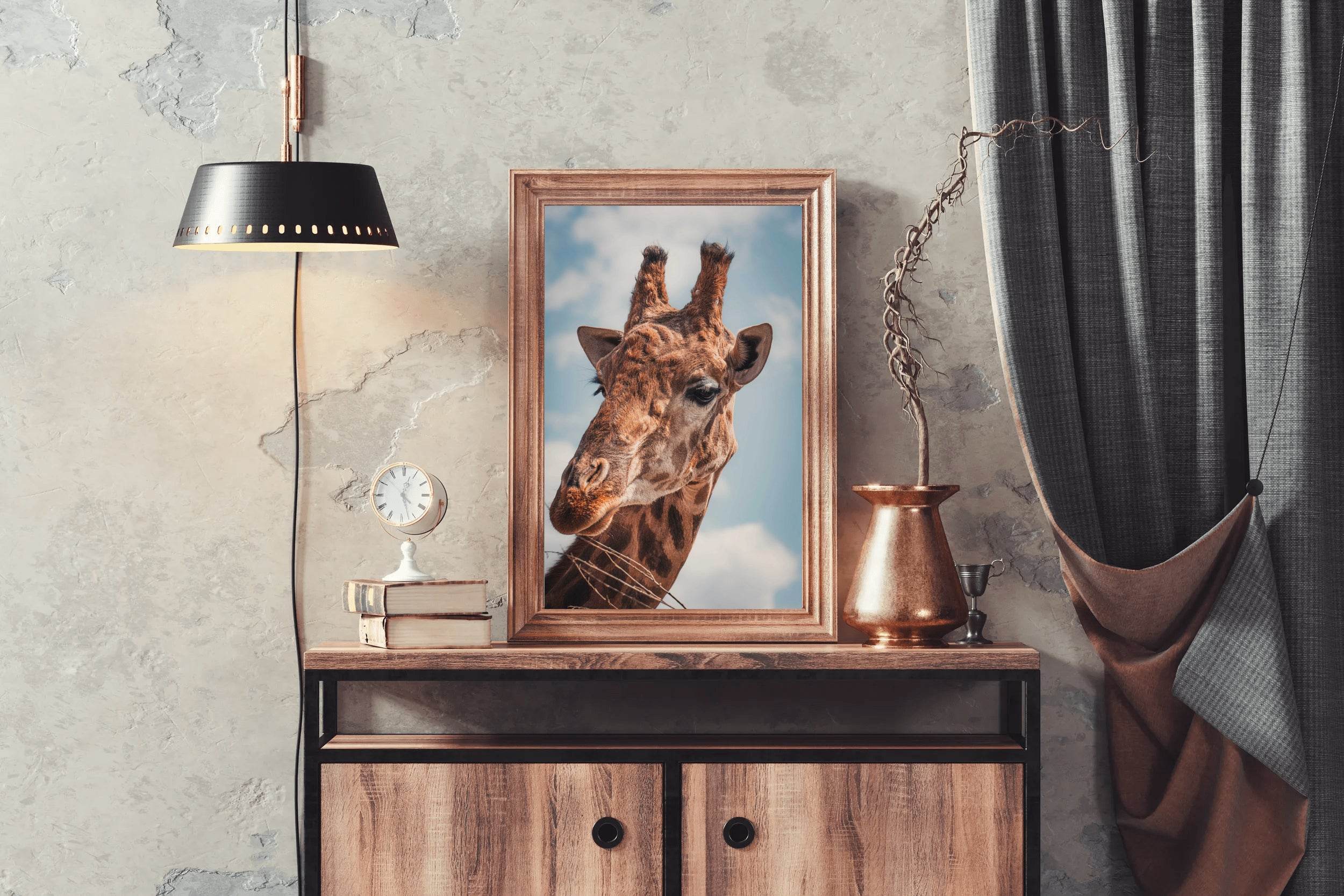 Face of Giraffe Animal Wall Art - beink online art store