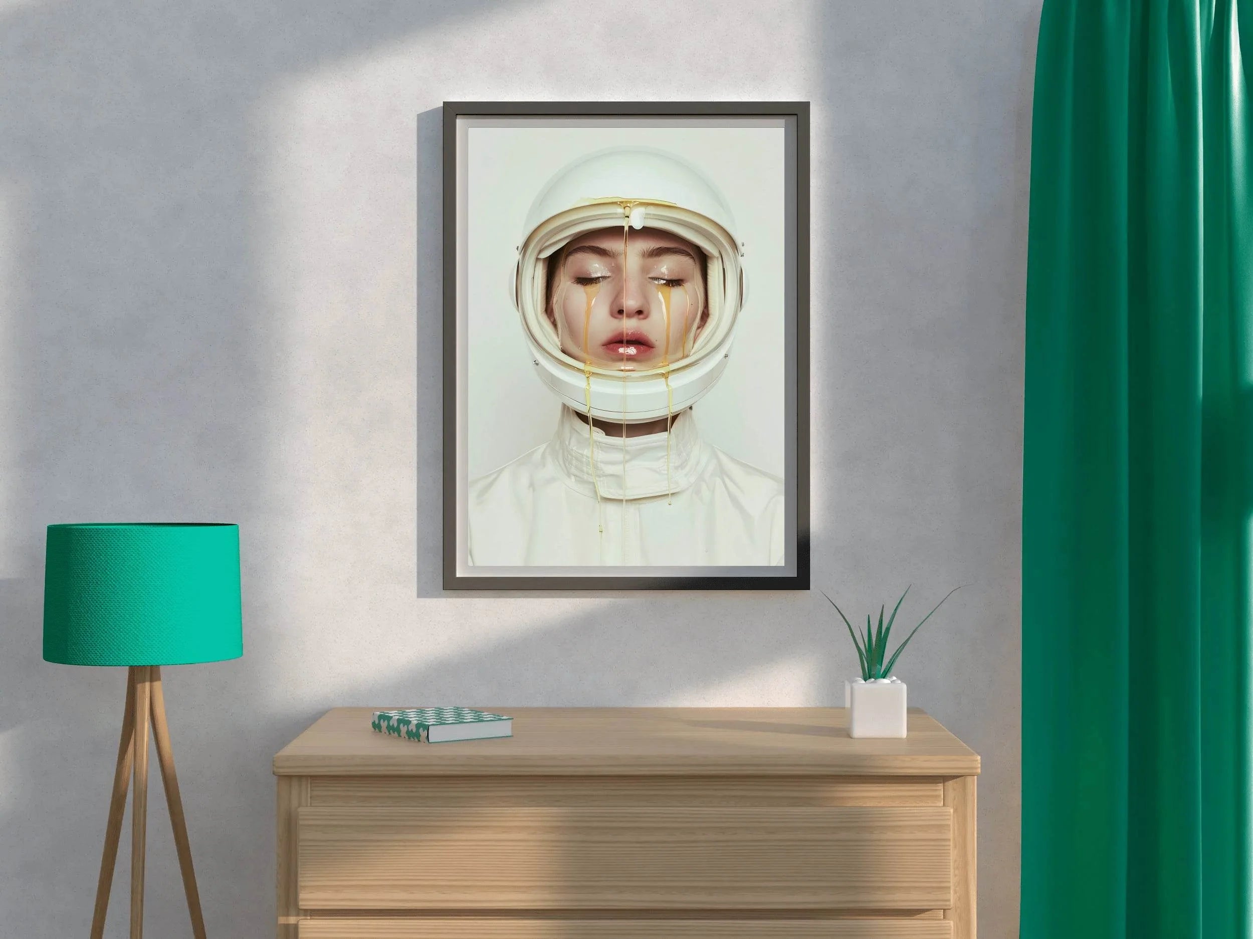 Astronaut in Honey Helmet Wall Art - beink online art store