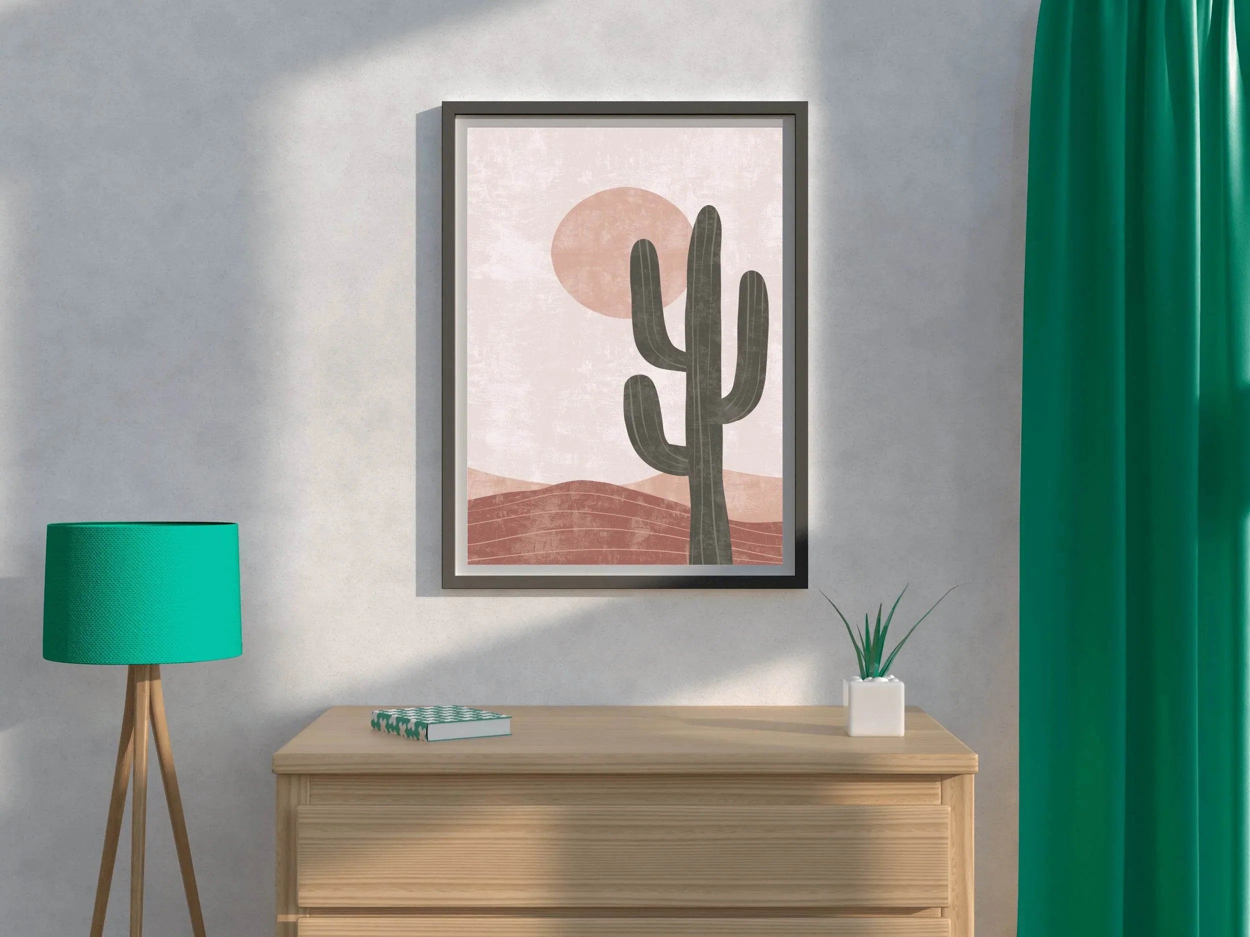 Cactus in the Desert ArtWork - beink online art store