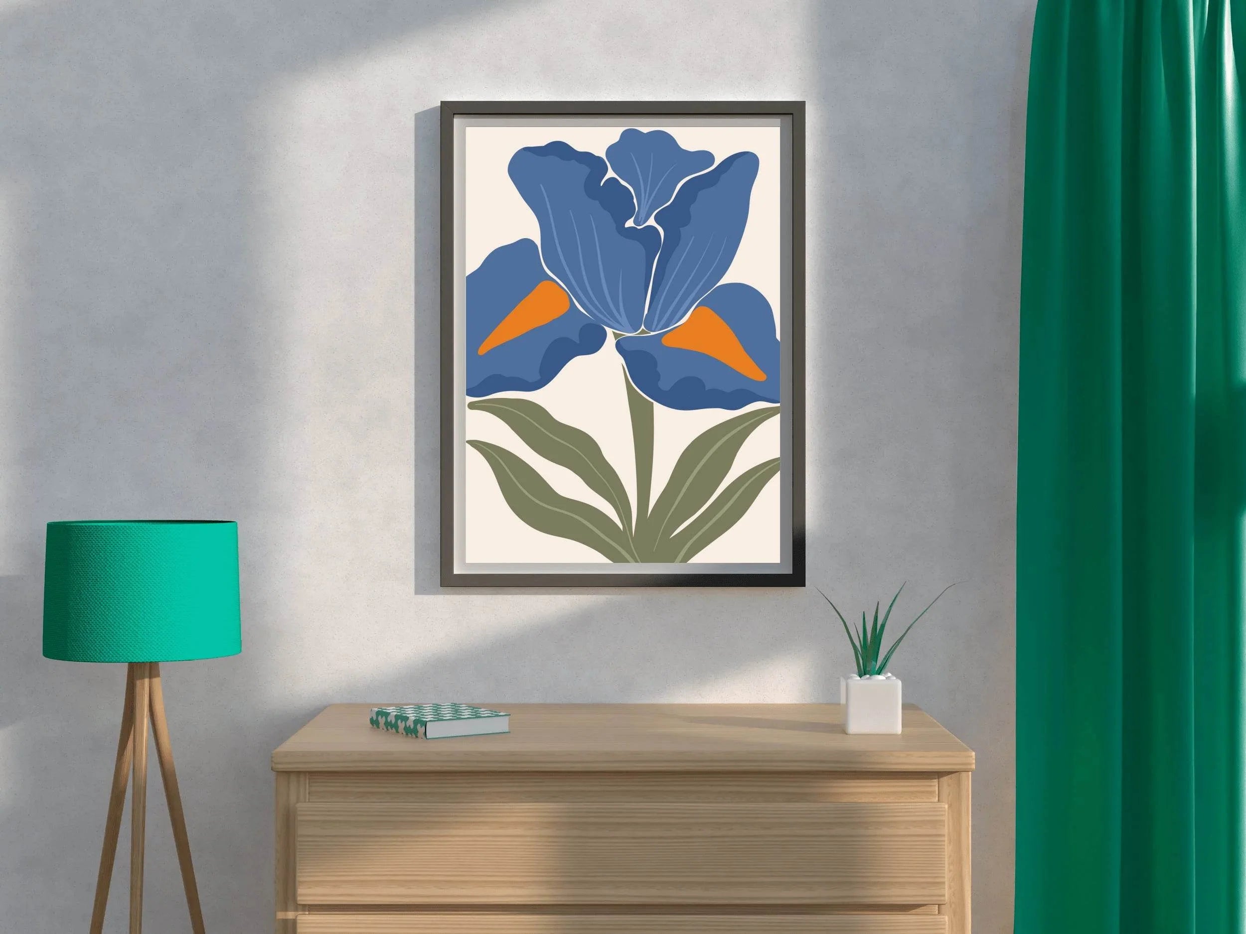 Butterfly Pea Flower On White Background ArtWork - beink online art store