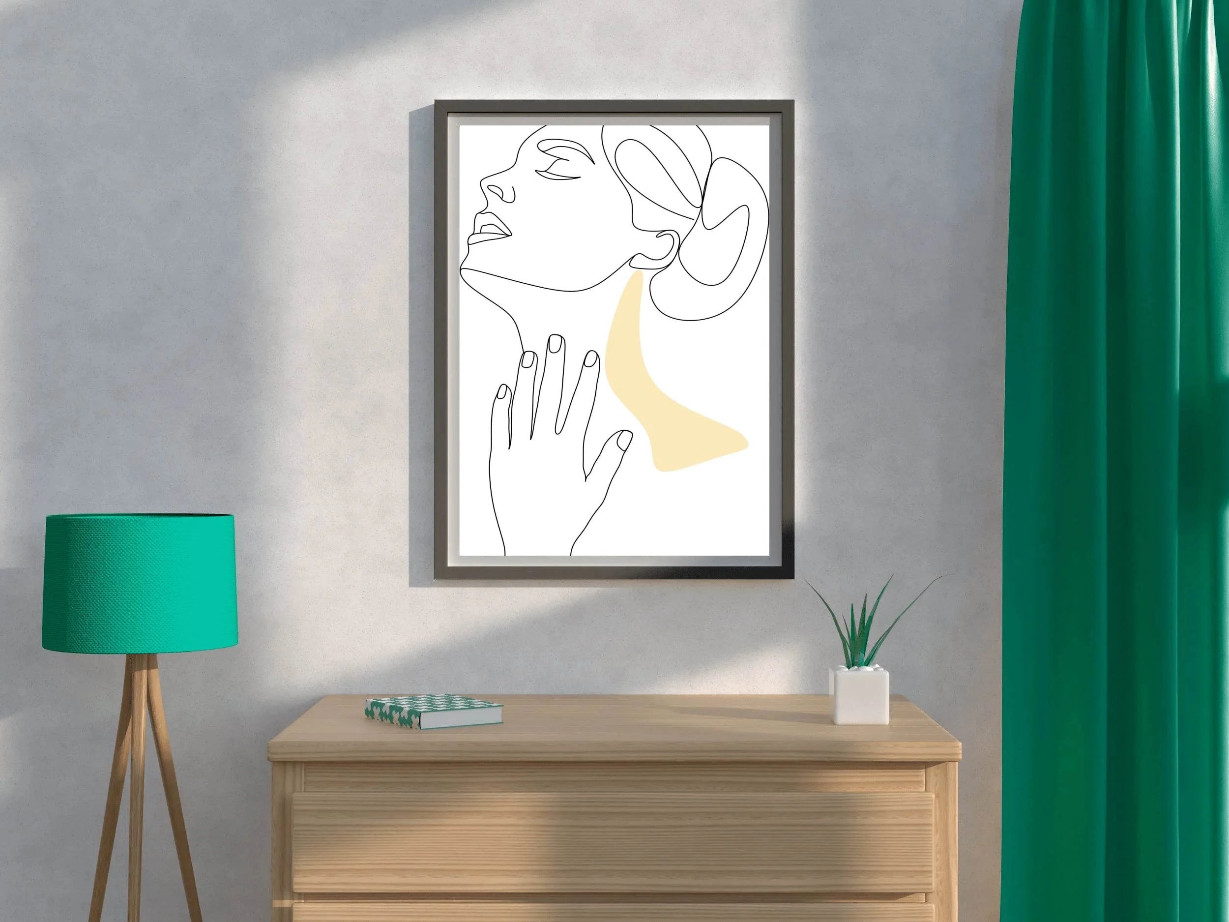 Woman Massaging Her Neck Wall Art - beink online art store
