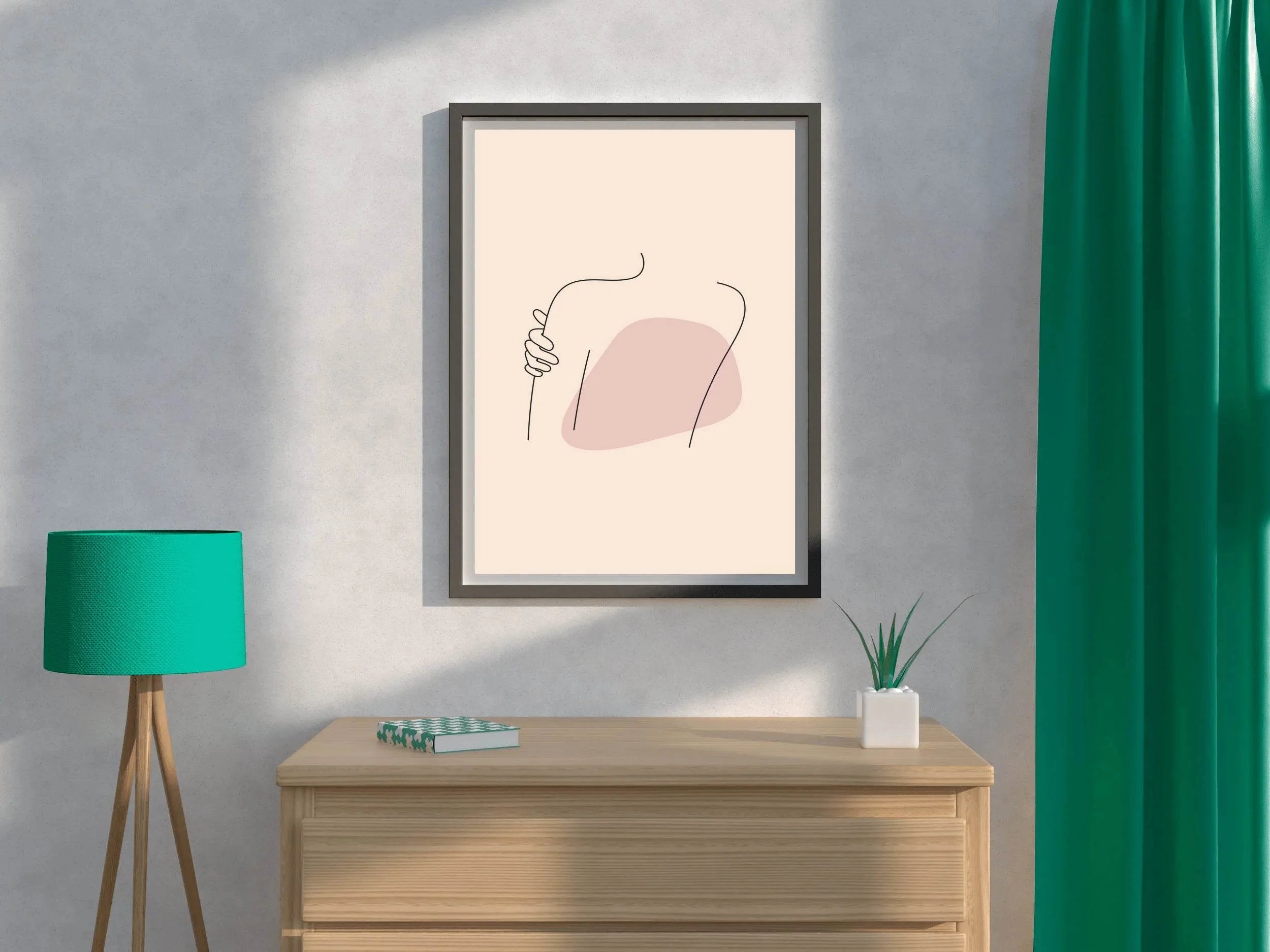 The Minimal Design Of a Woman's Waist Wall Art - beink online art store