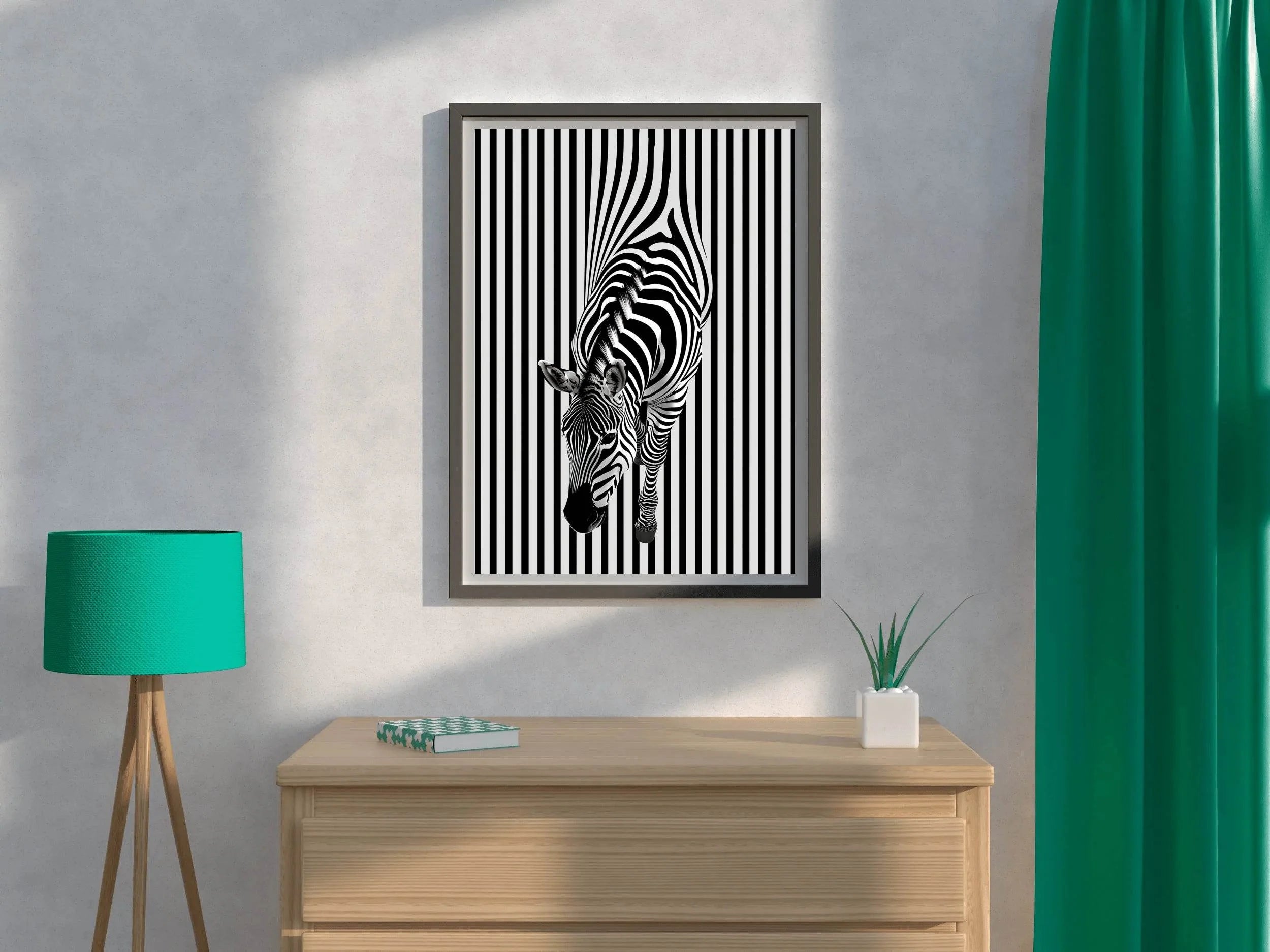 Zebra 3D Painting Wallpaper - beink online art store