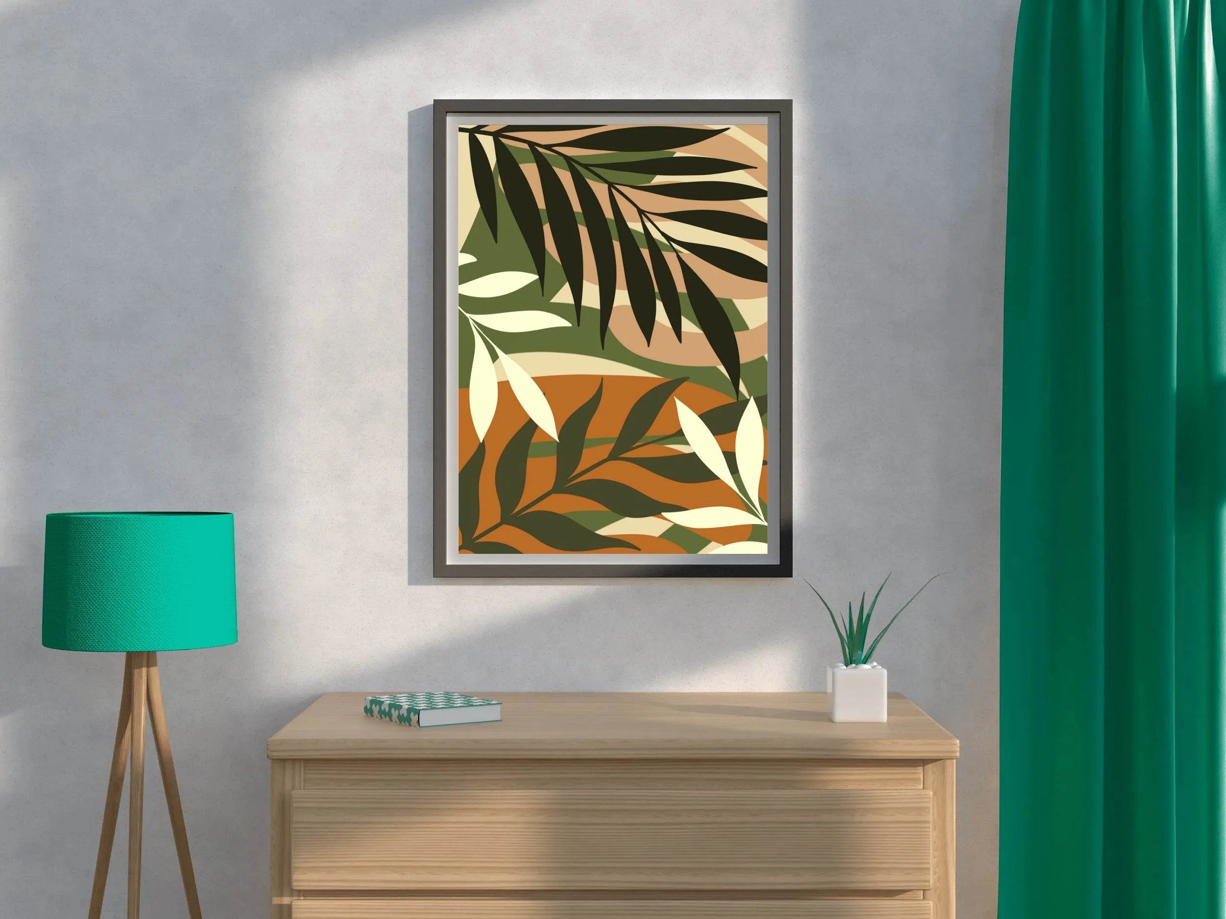 Camouflage Pattern Leafs Canvas ArtWork - beink online art store