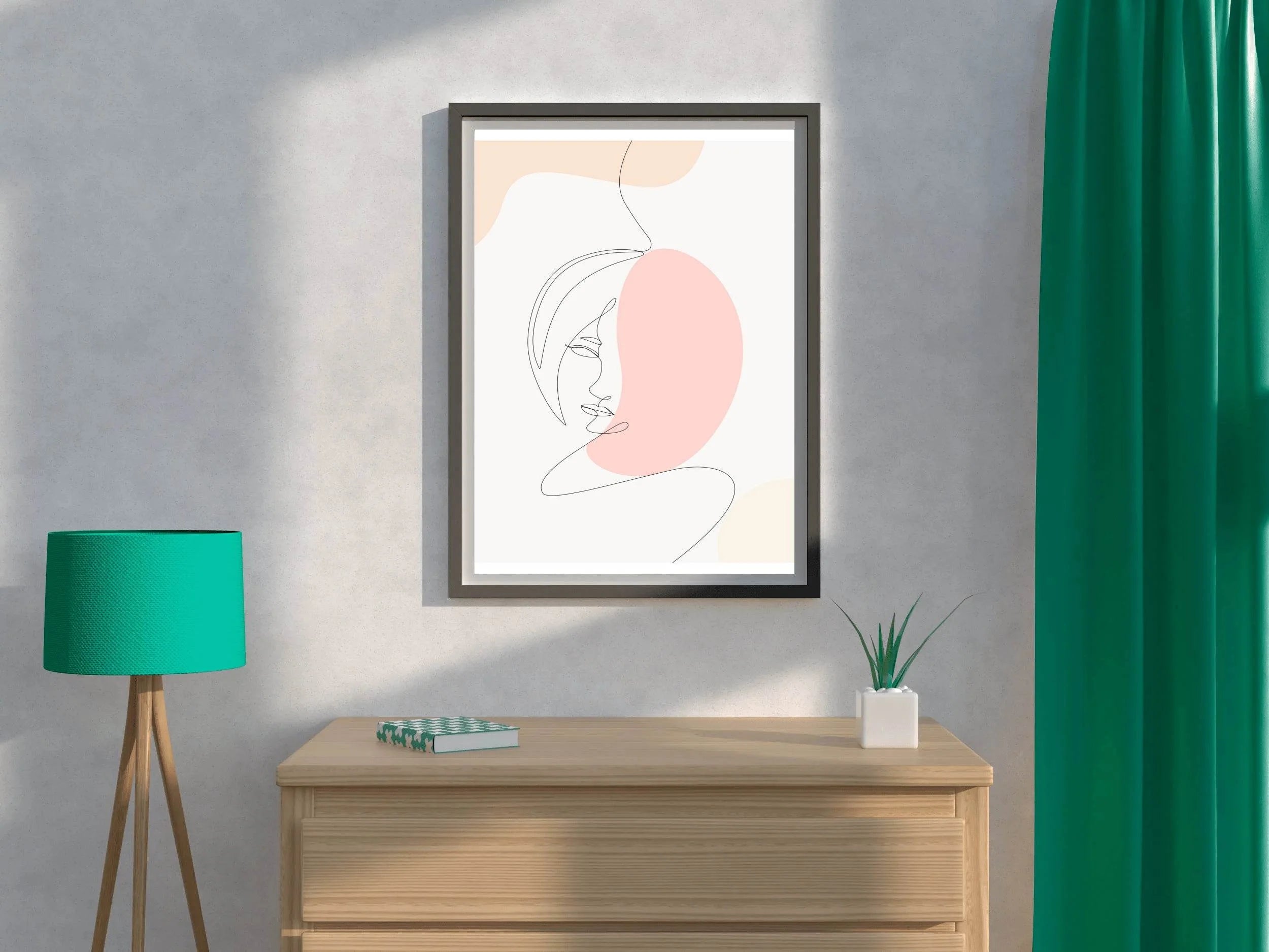 Woman Face With Closed Eye Wall Art - beink online art store