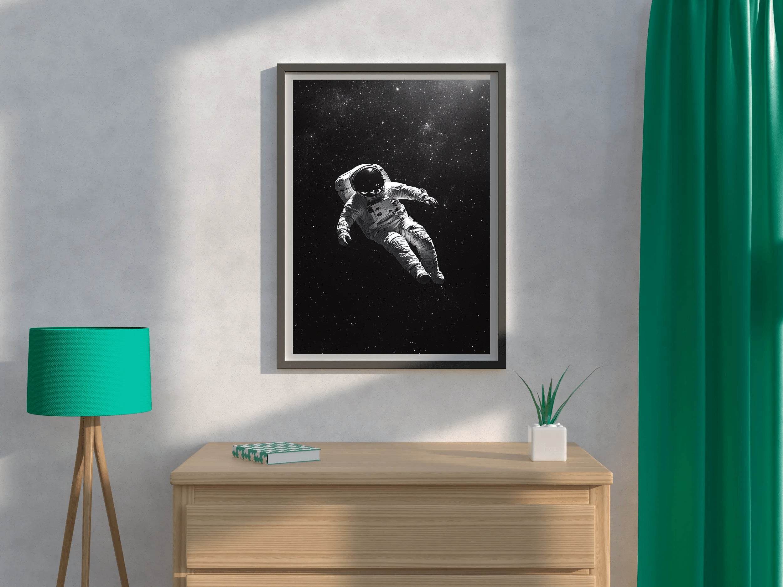 Astronaut Floating in Space Wall Art - beink online art store