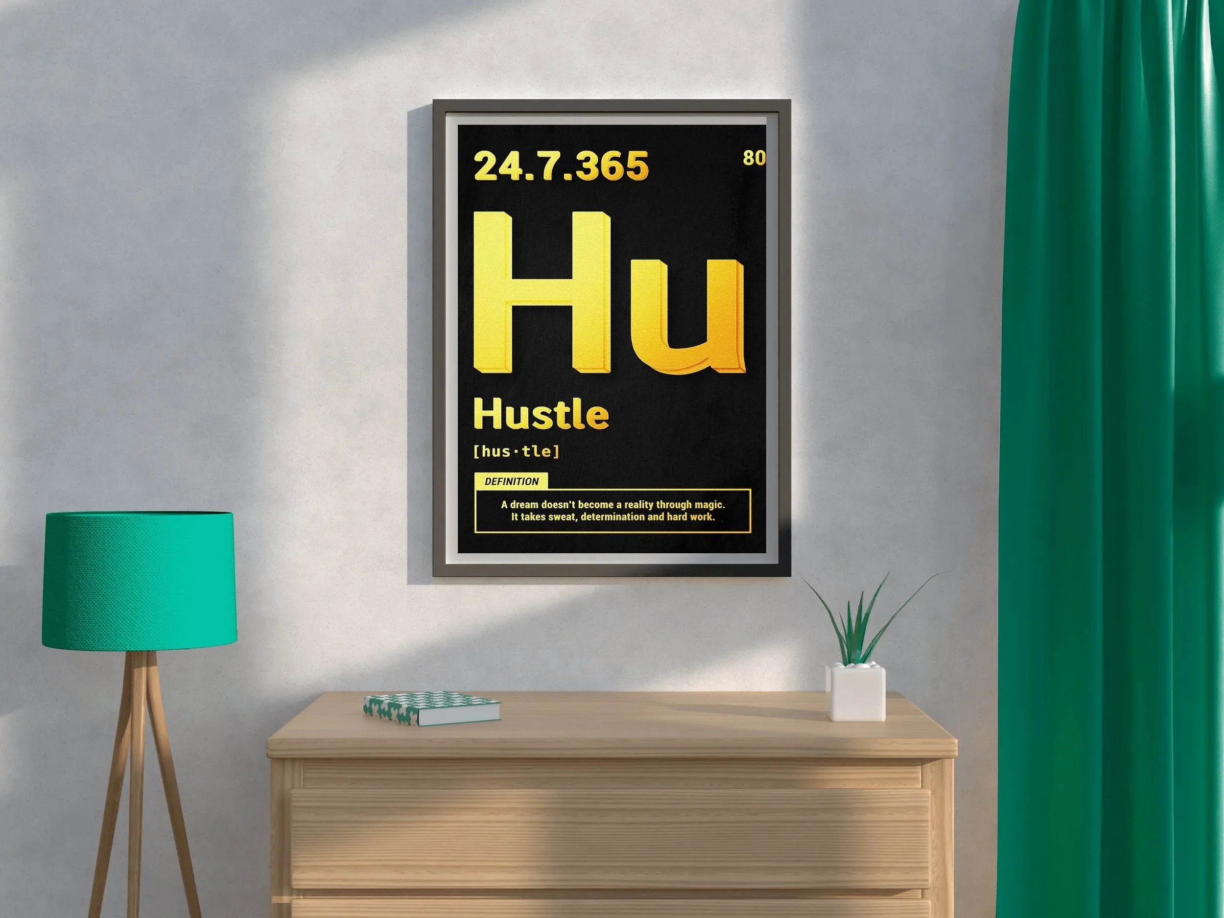 Hustle Element Motivational Wall Art - beink online art store