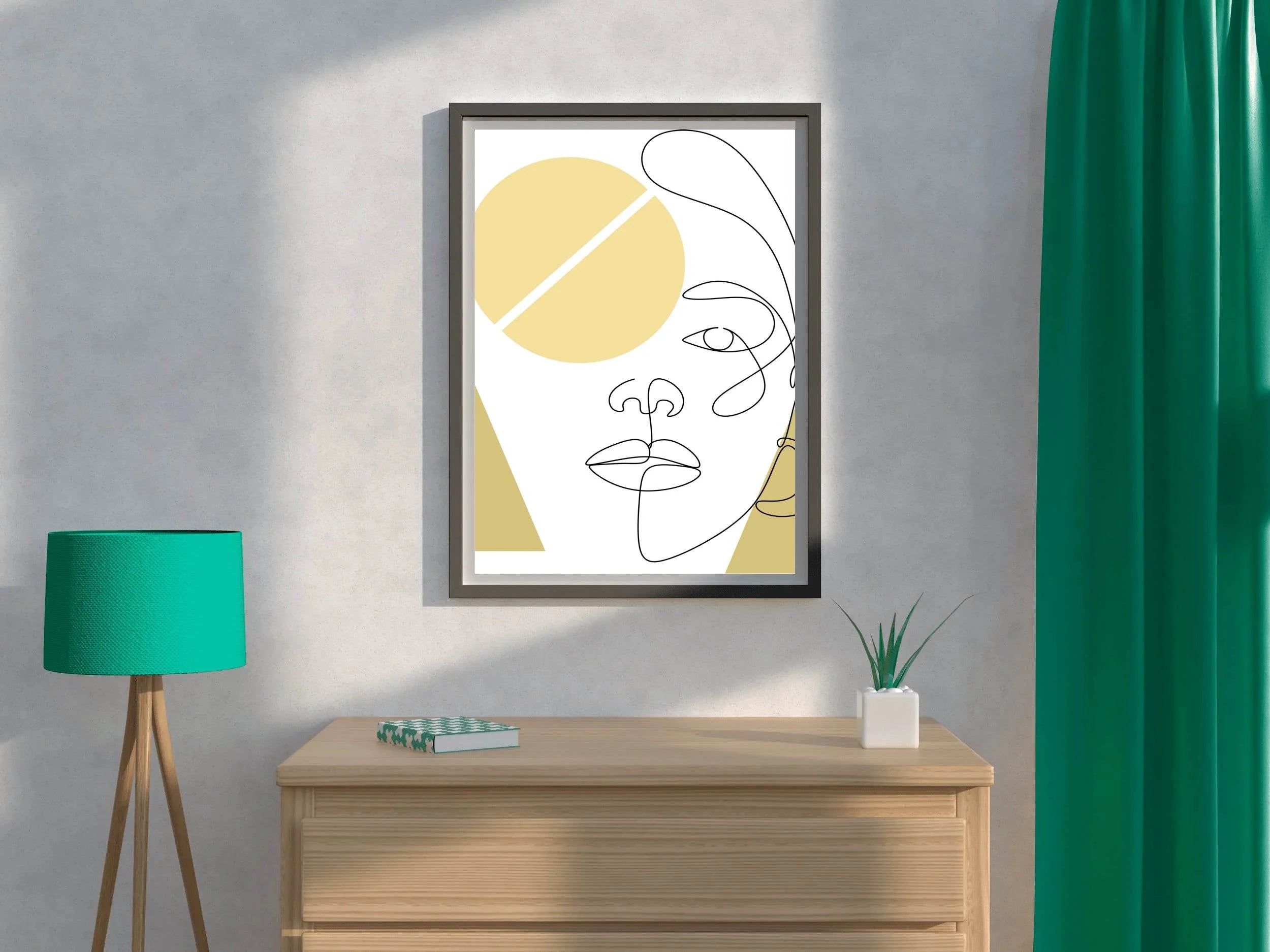 Half Female Face Wall Art - beink online art store