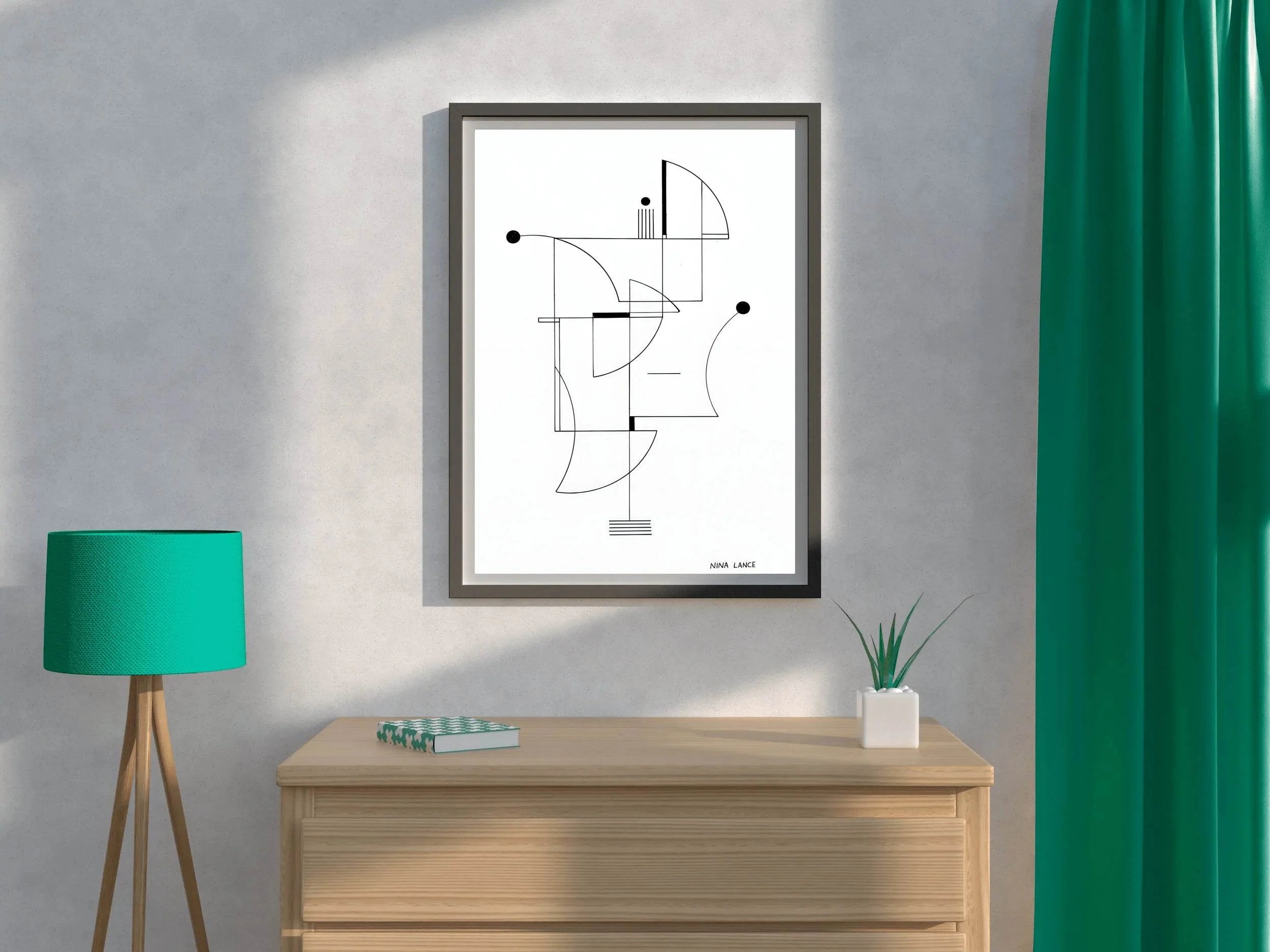 Geomterical Shape Path Modern Wall Art - beink online art store