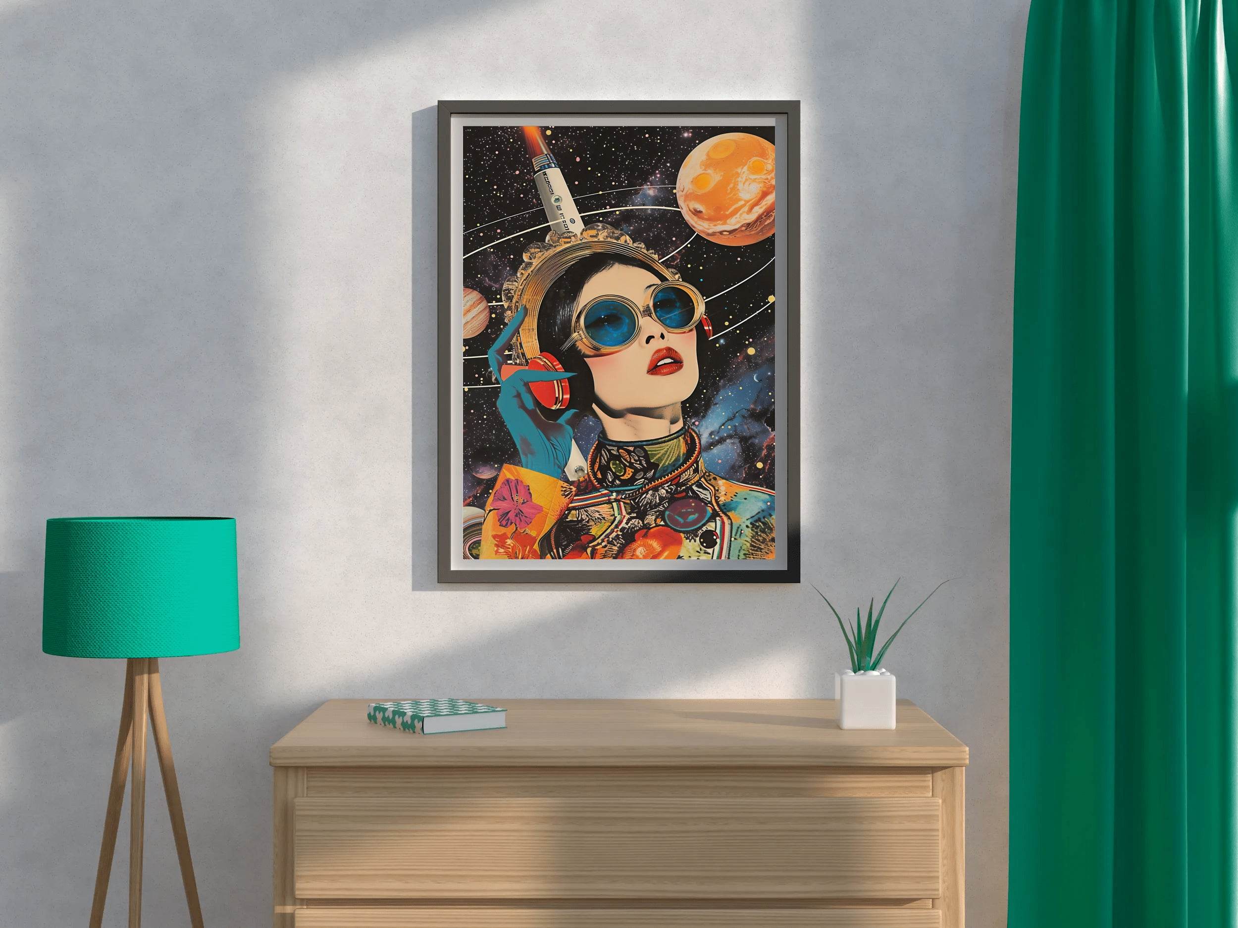 Woman Thoughts in Space Wall Art - beink online art store