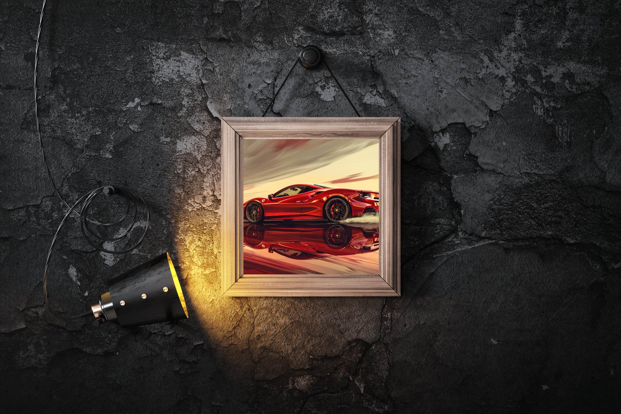 Metal Ferrari 488 Wall Art - beink online art store