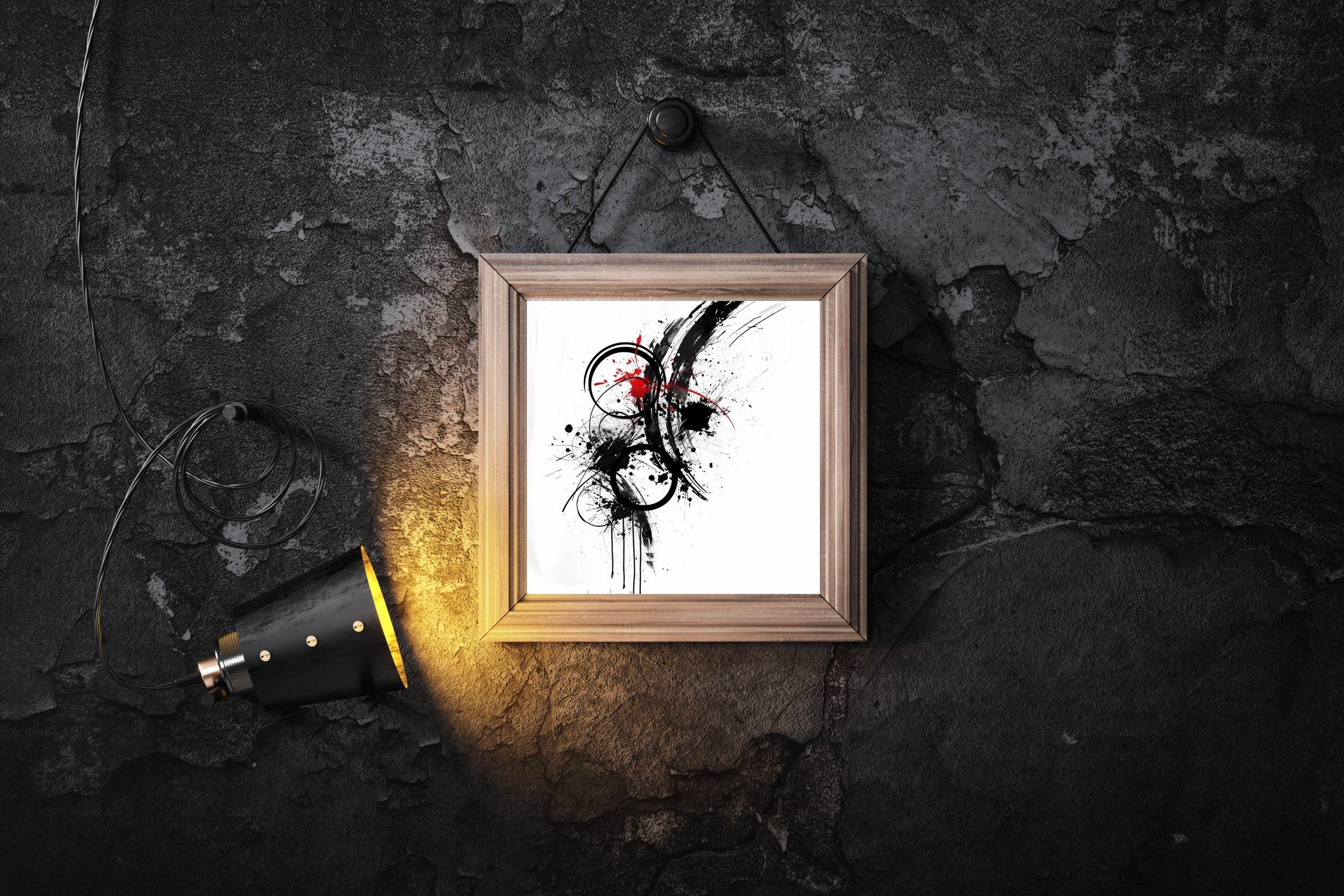 Black and Red Chaos Modern Wall Art - beink online art store