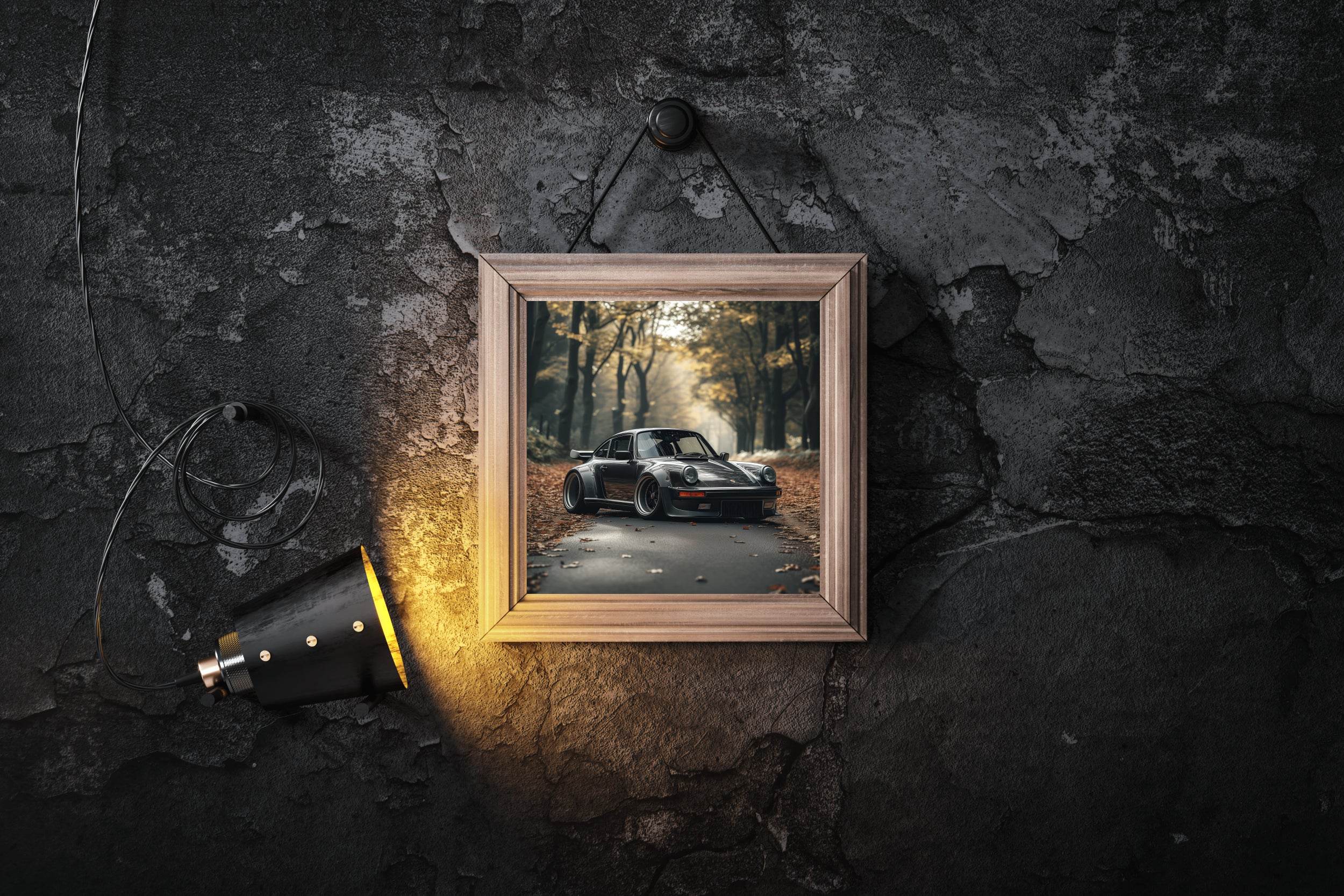 Porsche Black Sports Rally Wall Art - beink online art store
